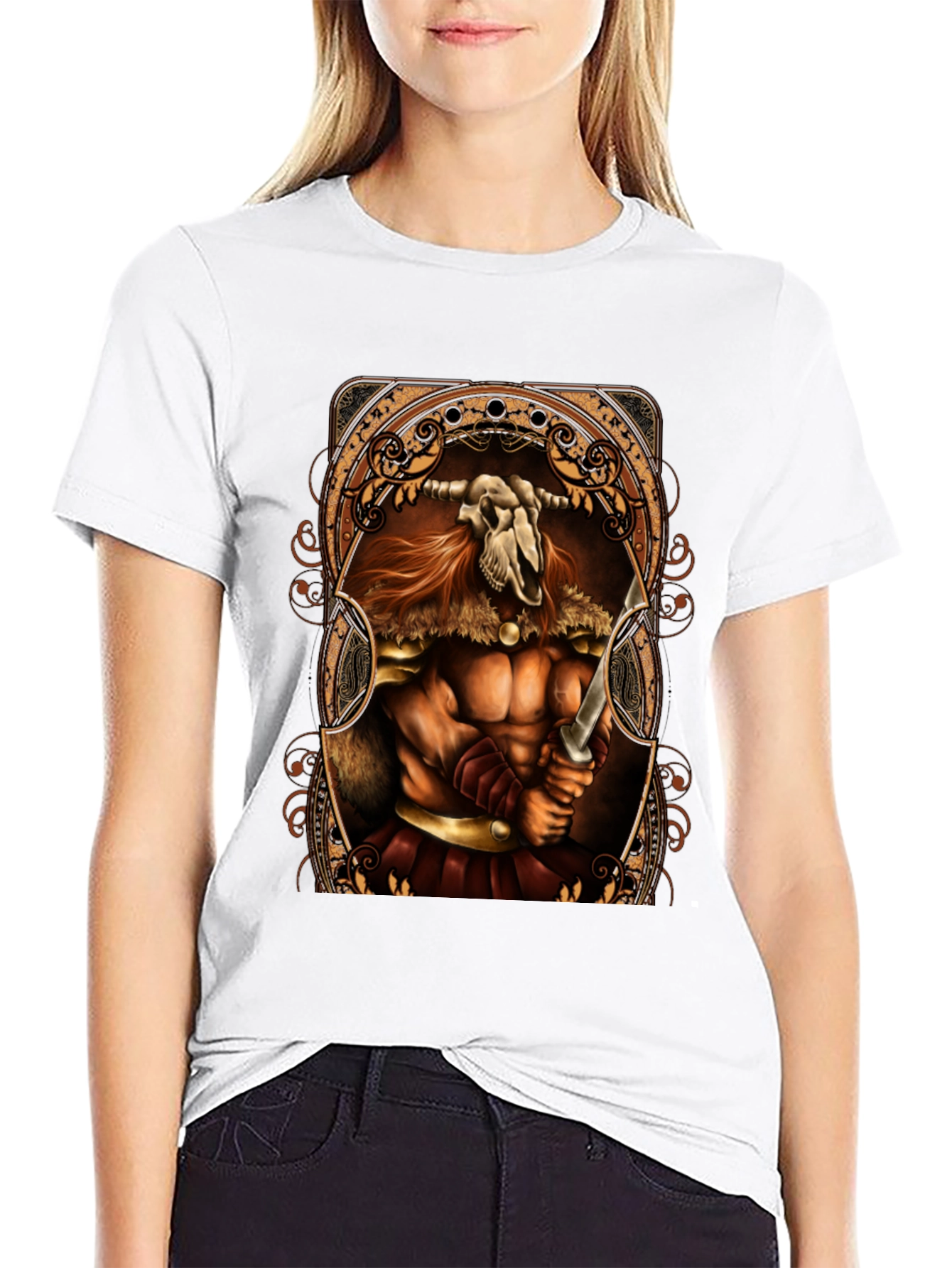 Viking Skull Warrior Black T-Shirt
