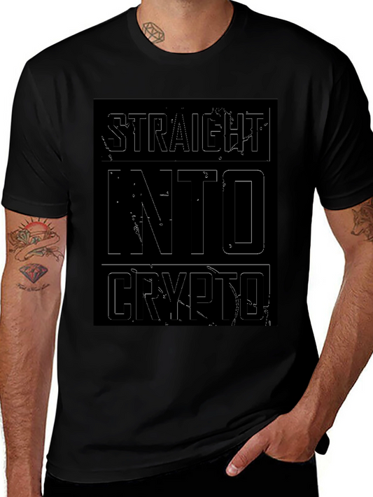 Straight Into Crypto Black T-Shirt