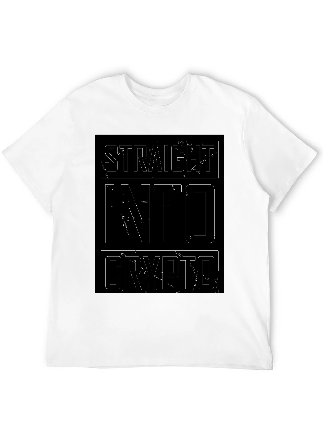 Straight Into Crypto Black T-Shirt