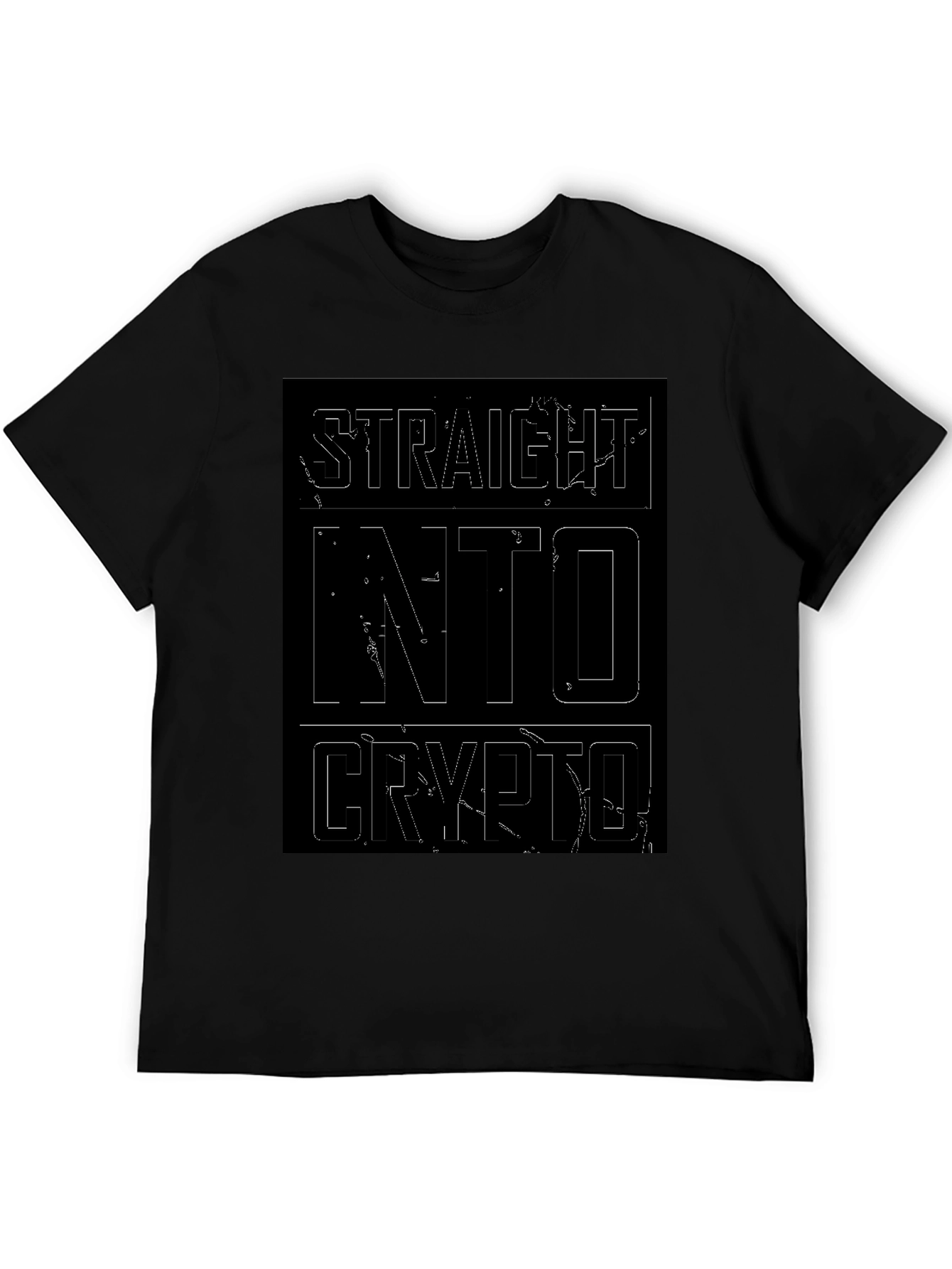 Straight Into Crypto Black T-Shirt
