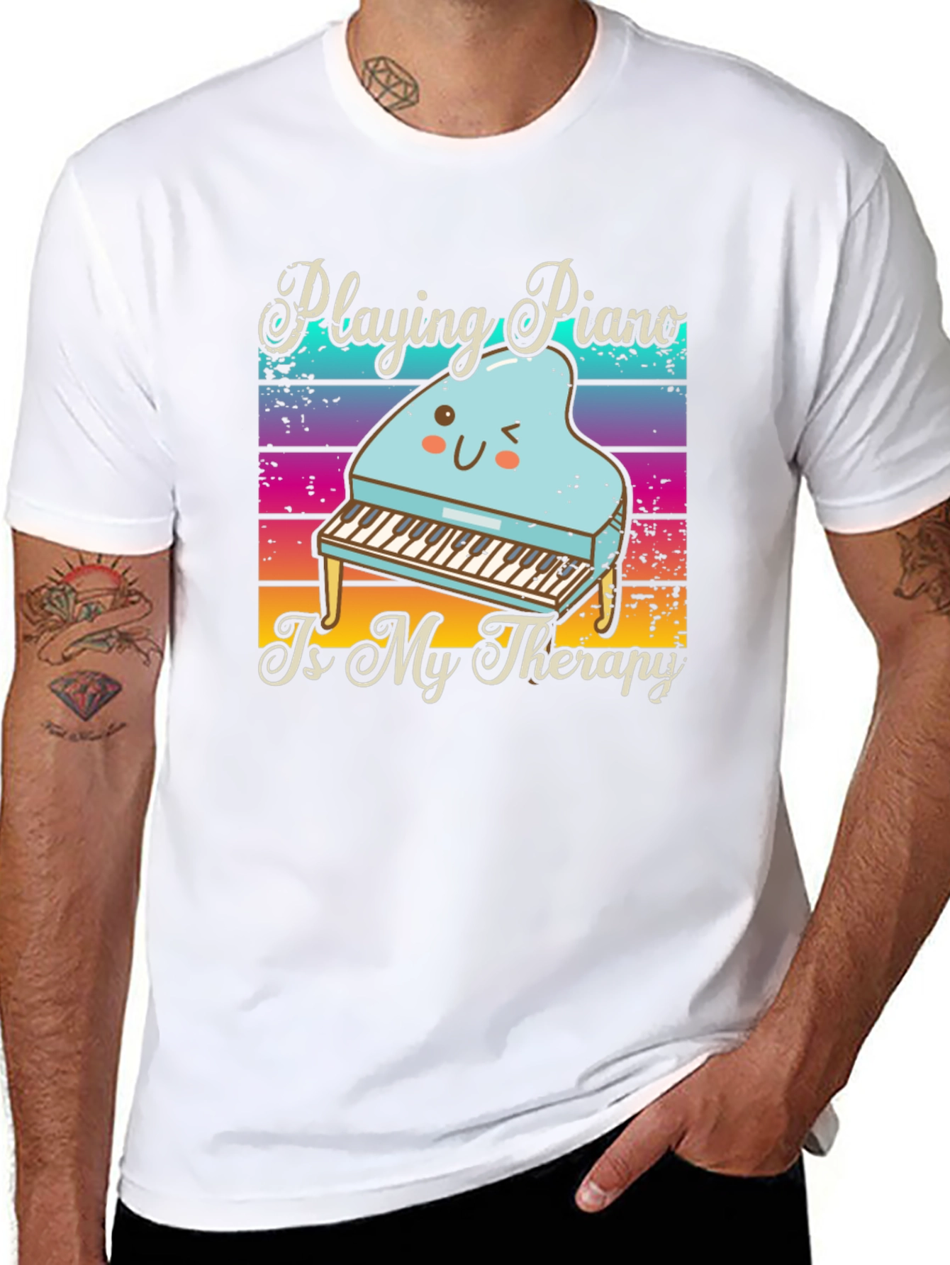 Playing Piano Therapy T-Shirt
