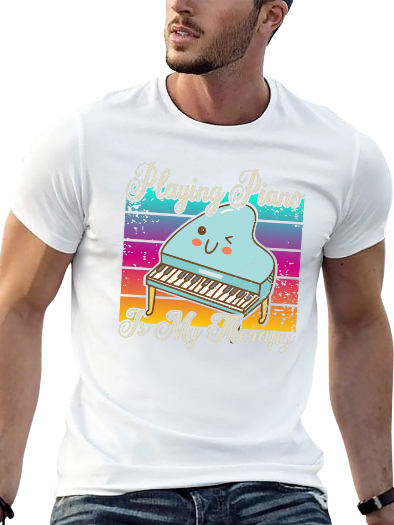 Playing Piano Therapy T-Shirt