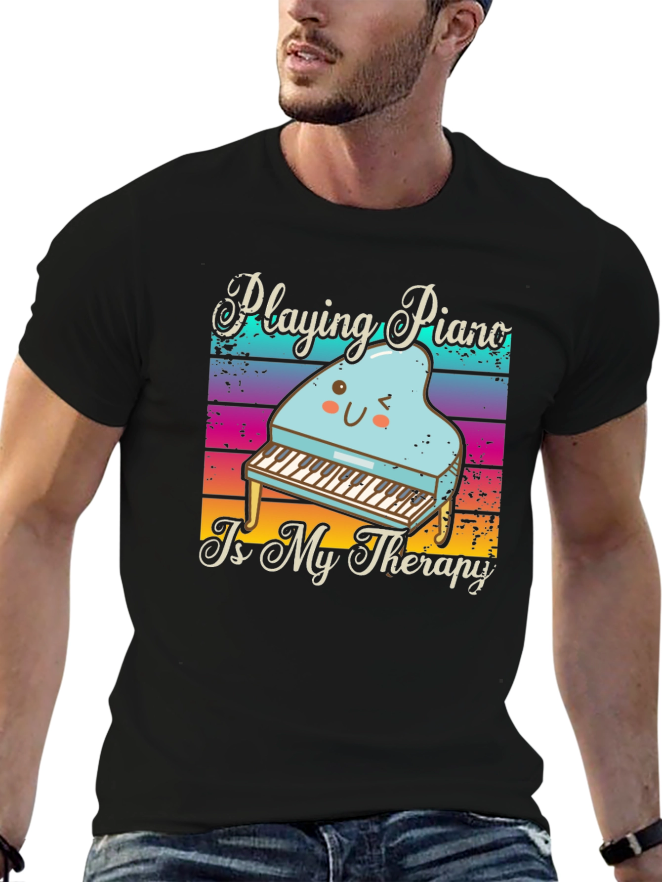 Playing Piano Therapy T-Shirt
