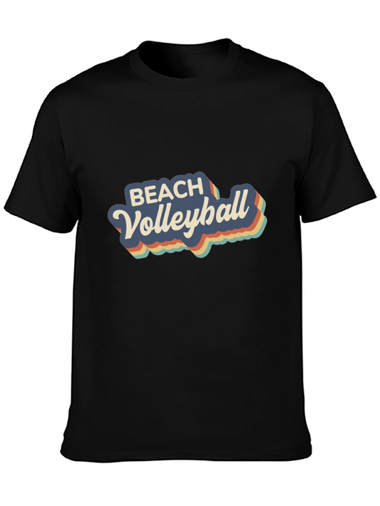 Retro Beach Volleyball Graphic T-Shirt