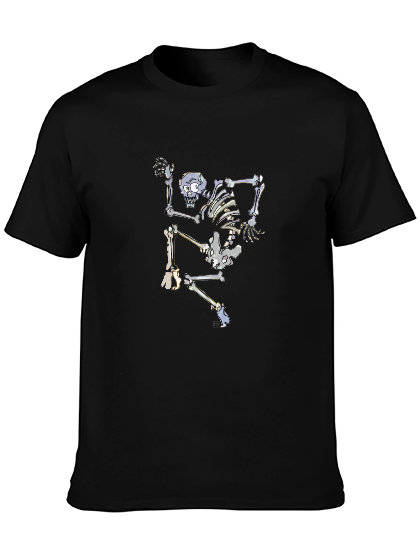Skeleton Graphic Black Tee - Unique Design