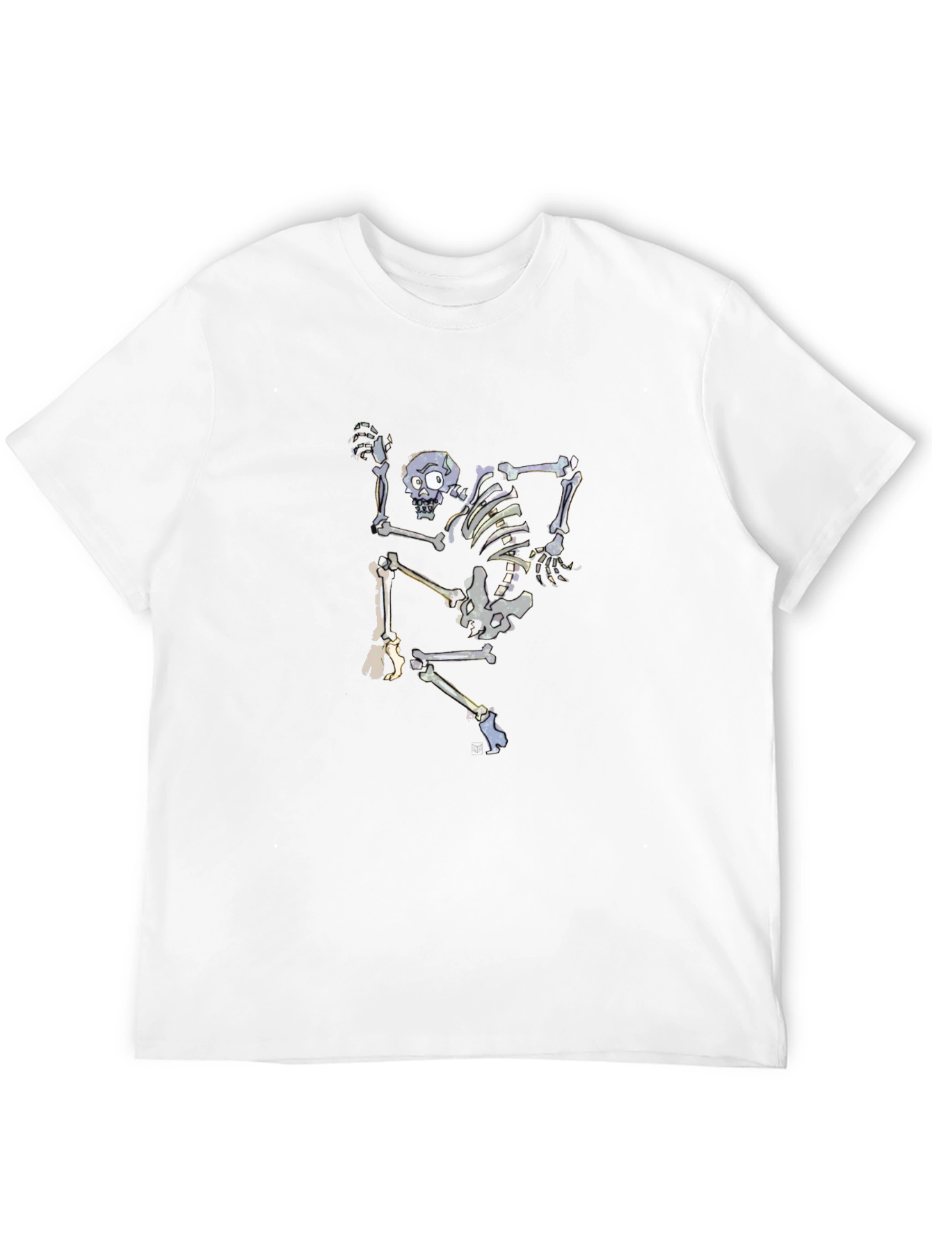Skeleton Graphic Black Tee - Unique Design