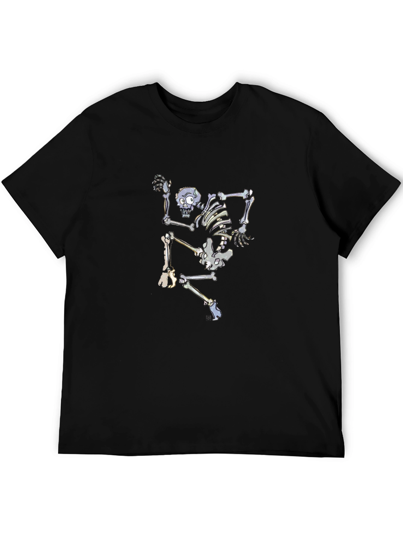 Skeleton Graphic Black Tee - Unique Design