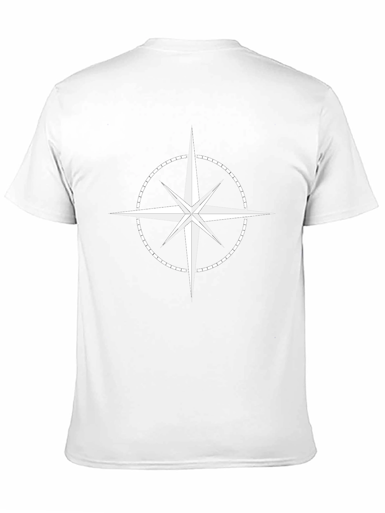 Compass Star Graphic T-Shirt - Stylish Black Cotton Tee