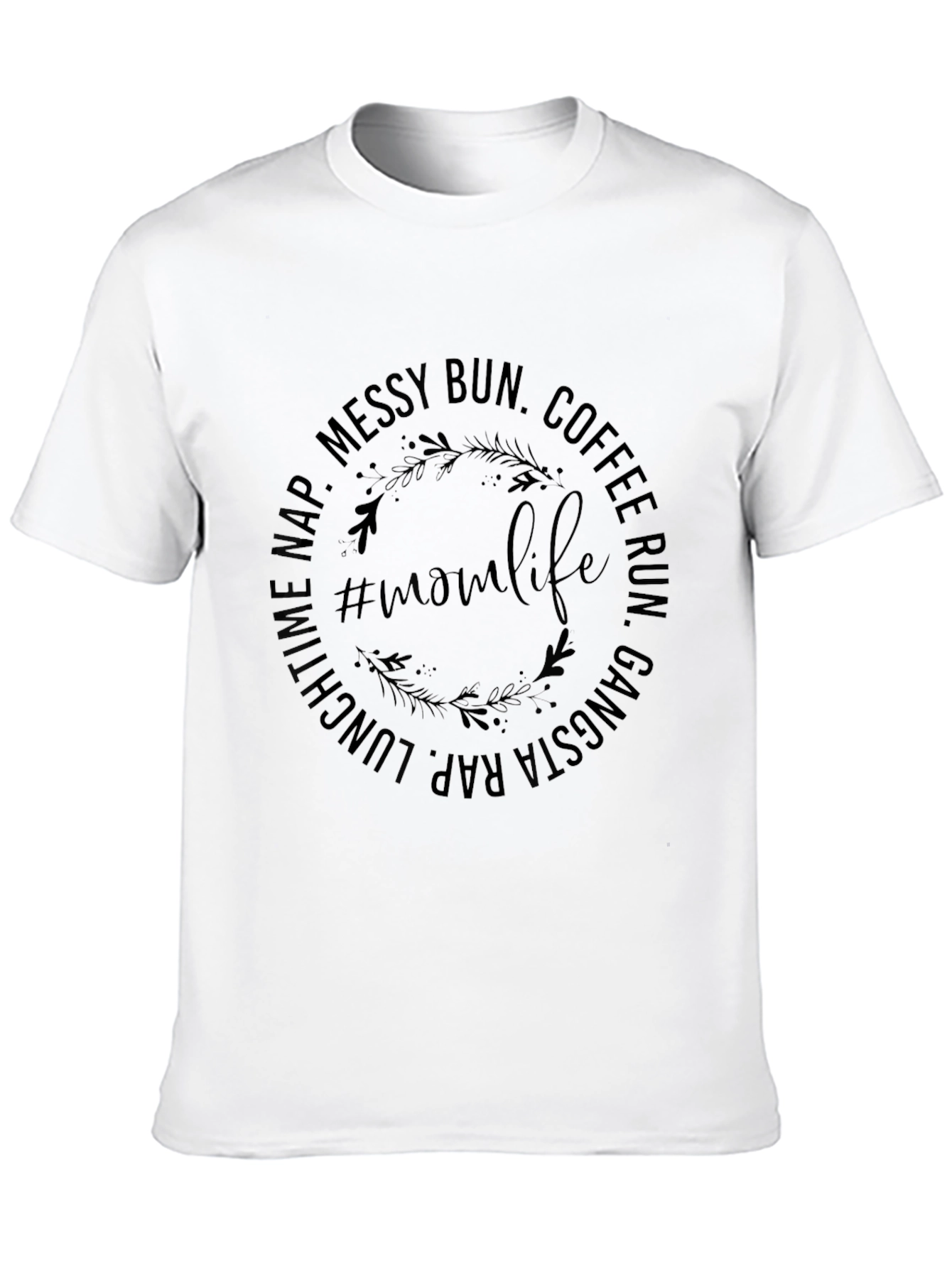 Mom Life Graphic T-Shirt - Black