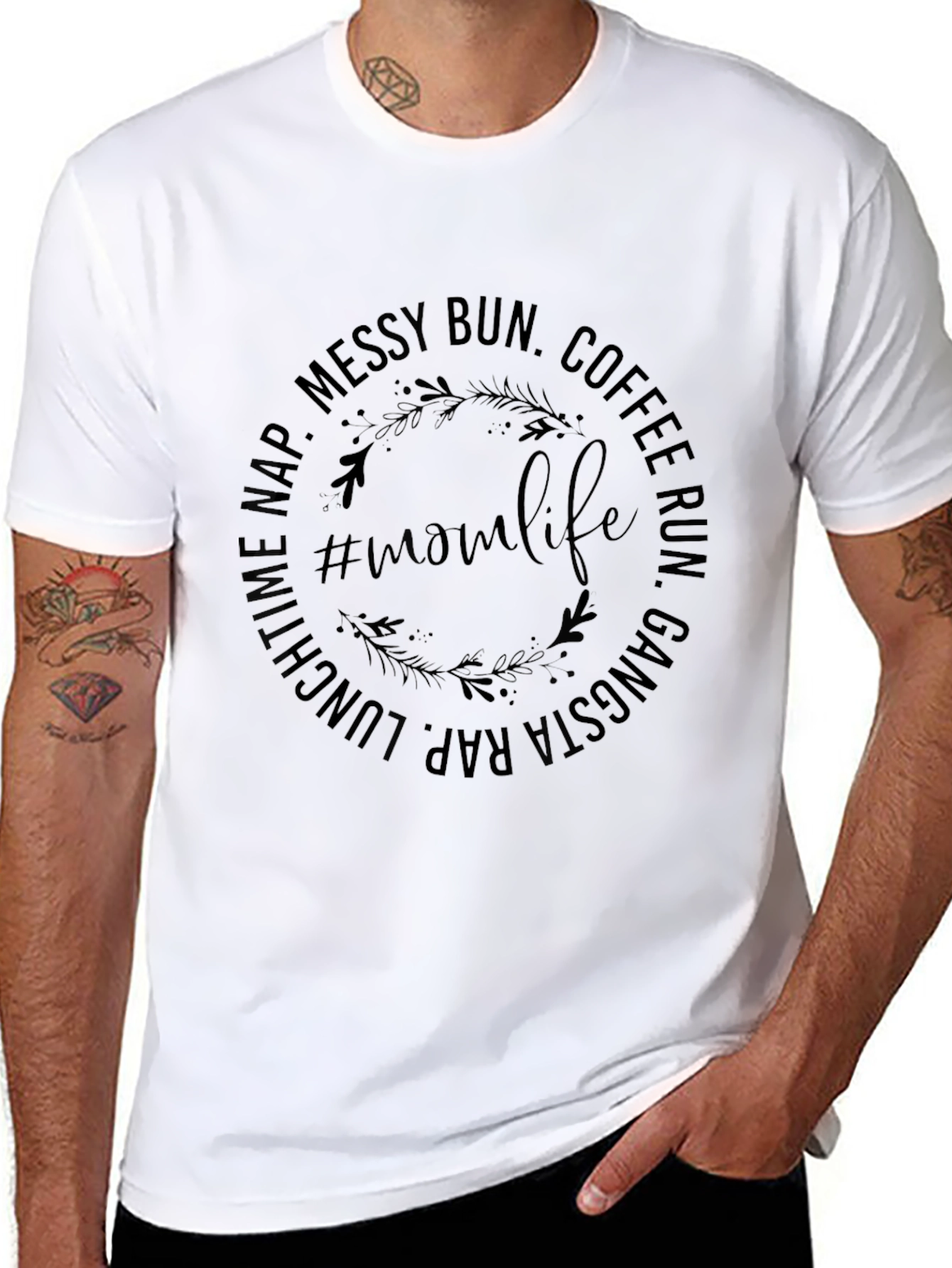 Mom Life Graphic T-Shirt - Black