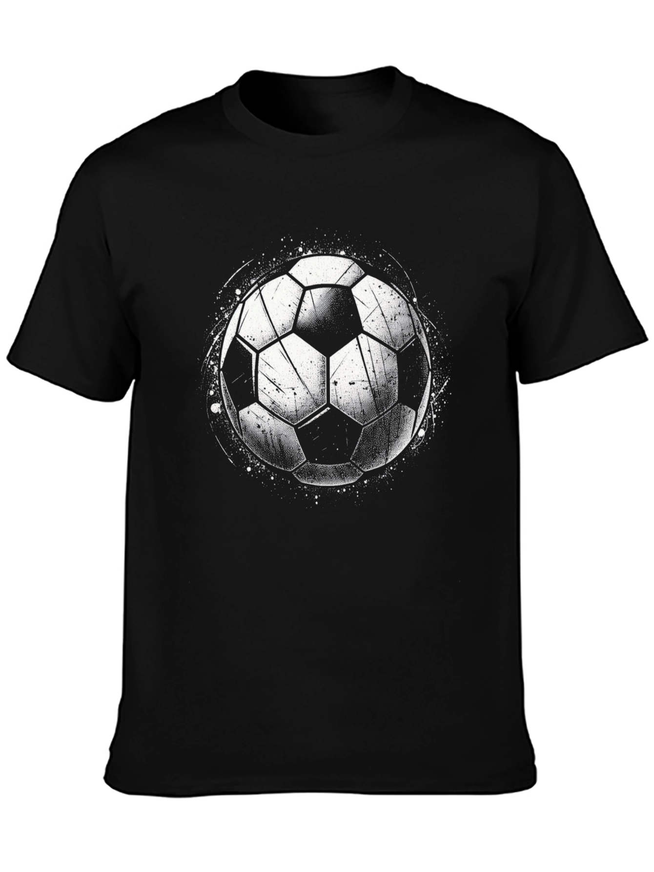 Soccer Ball Graphic T-Shirt - Black