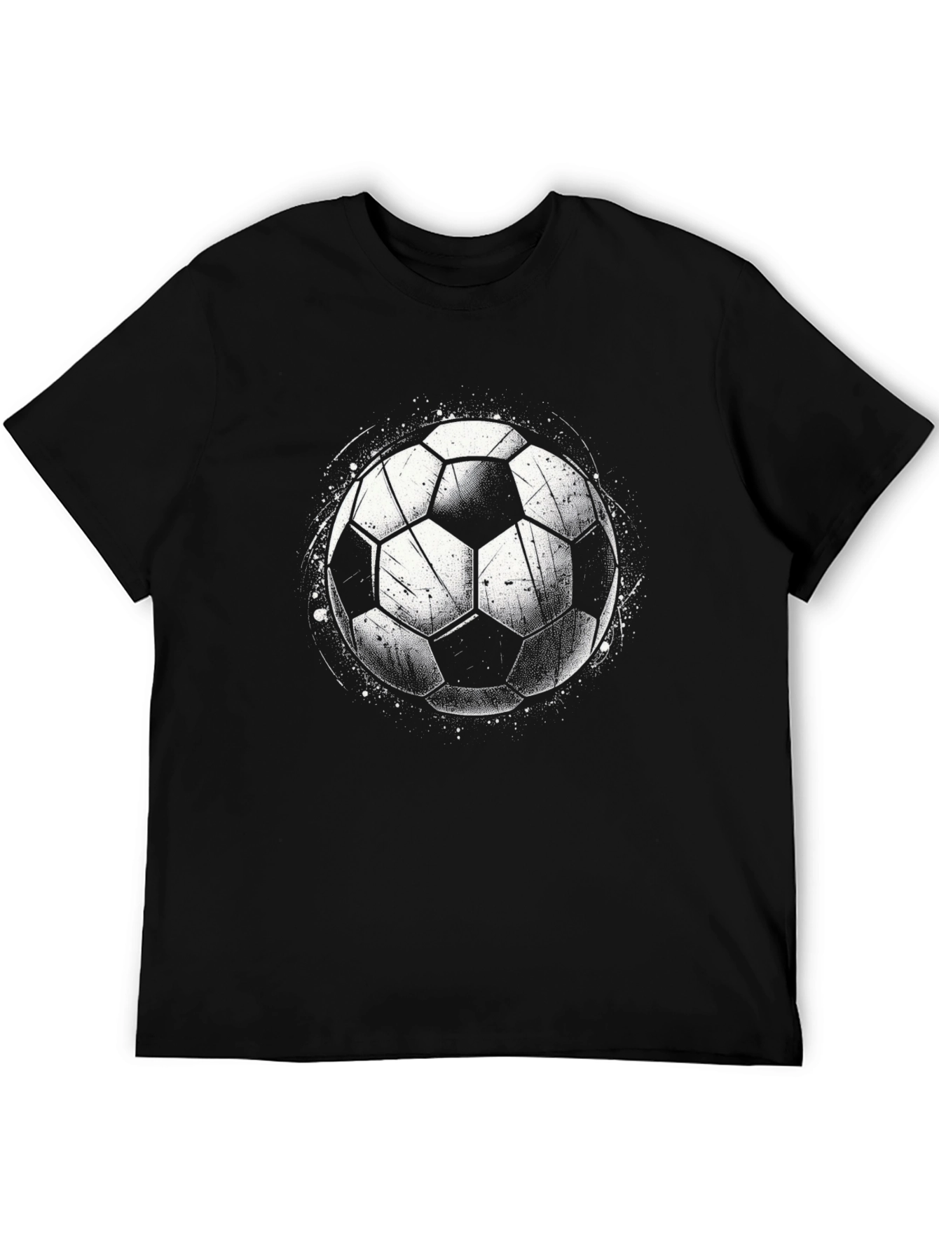 Soccer Ball Graphic T-Shirt - Black