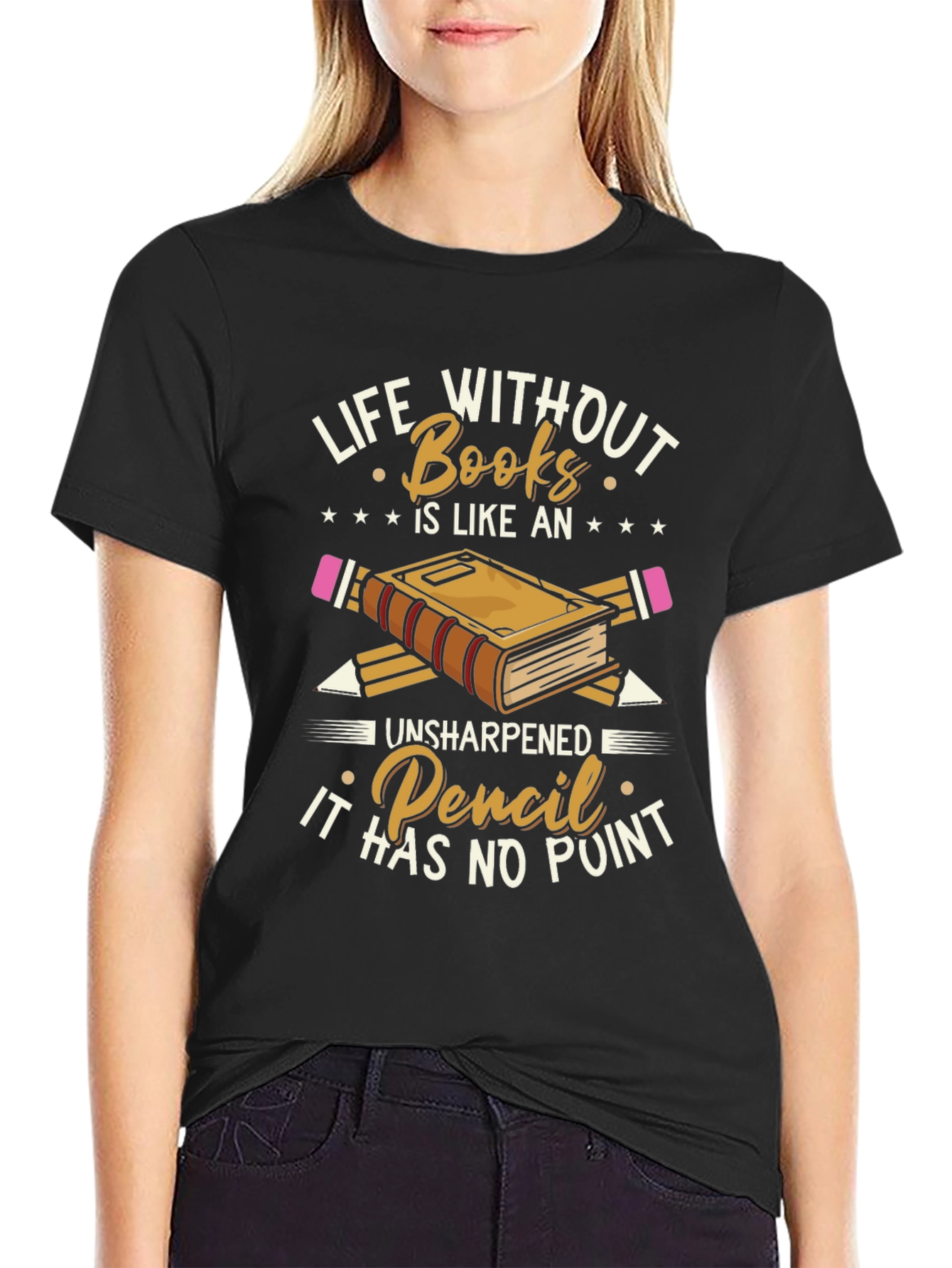 Life Without Books Graphic Tee
