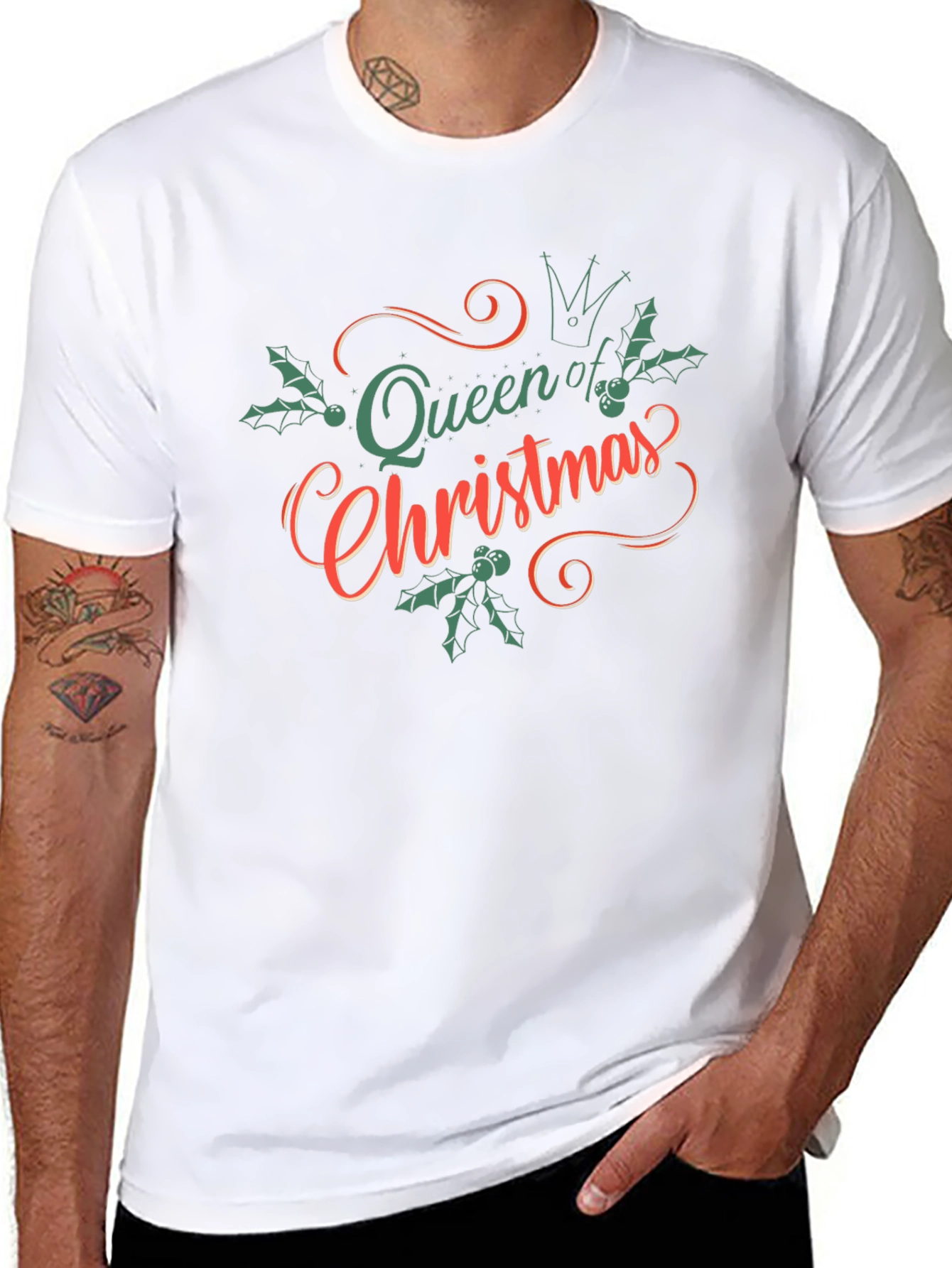 Queen of Christmas Black Graphic Tee