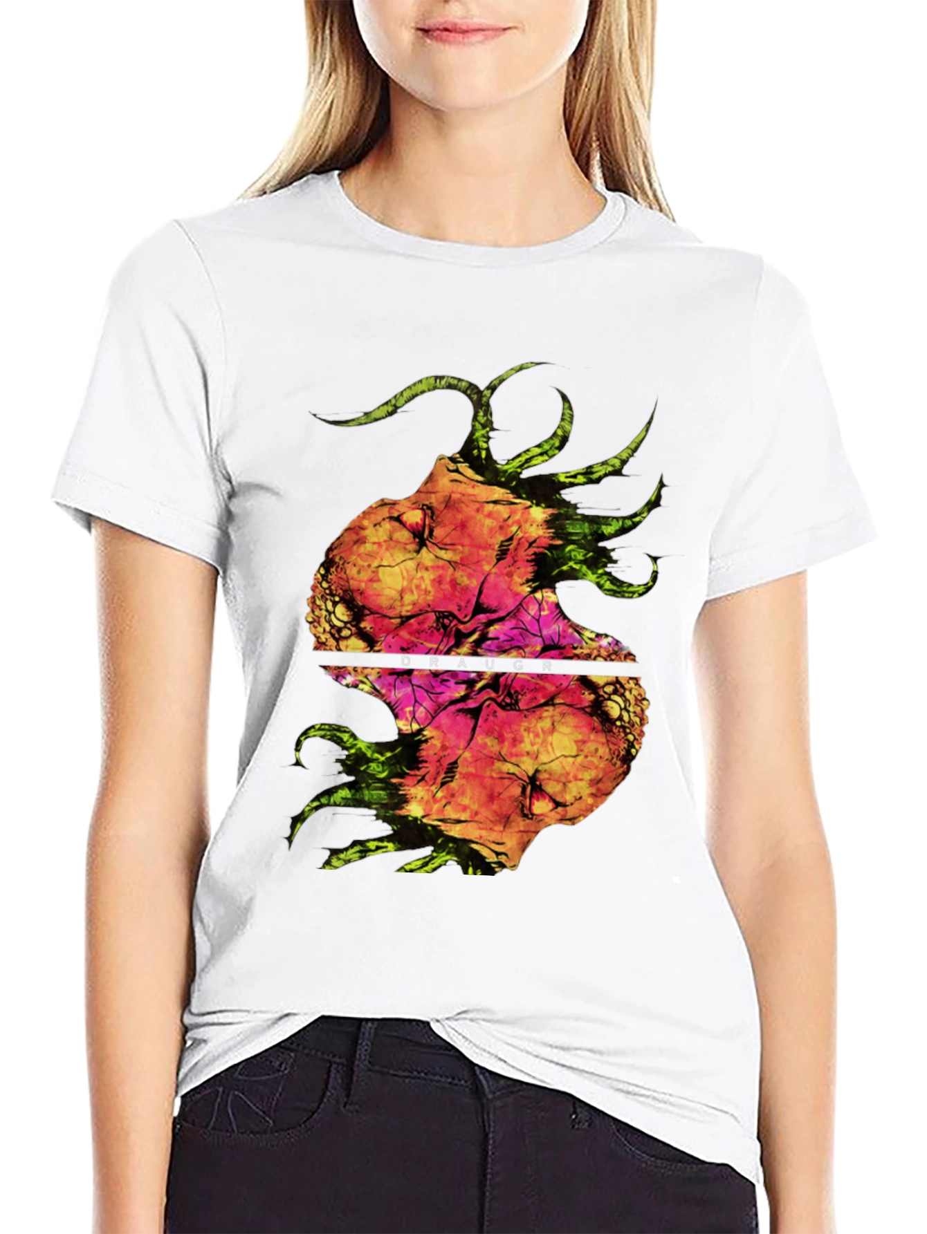 Draugr Graphic Print Black T-Shirt