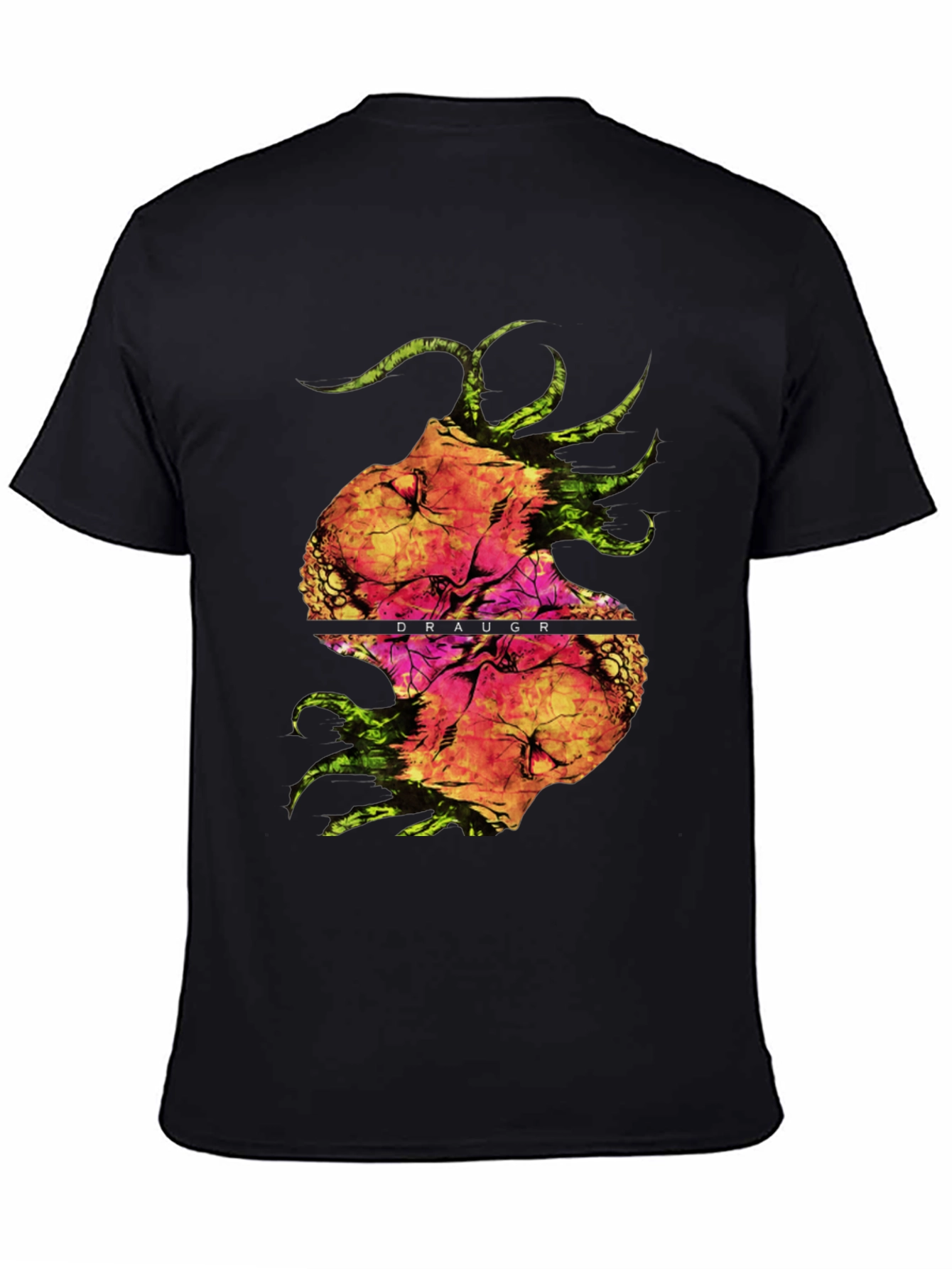 Draugr Graphic Print Black T-Shirt