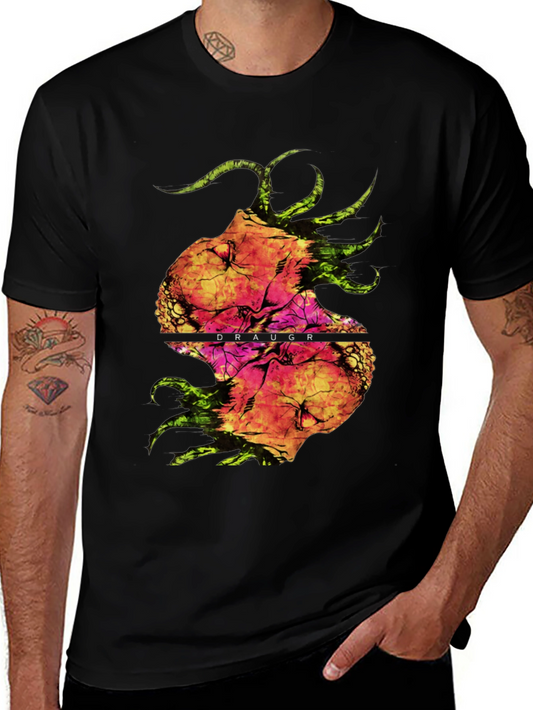 Draugr Graphic Print Black T-Shirt