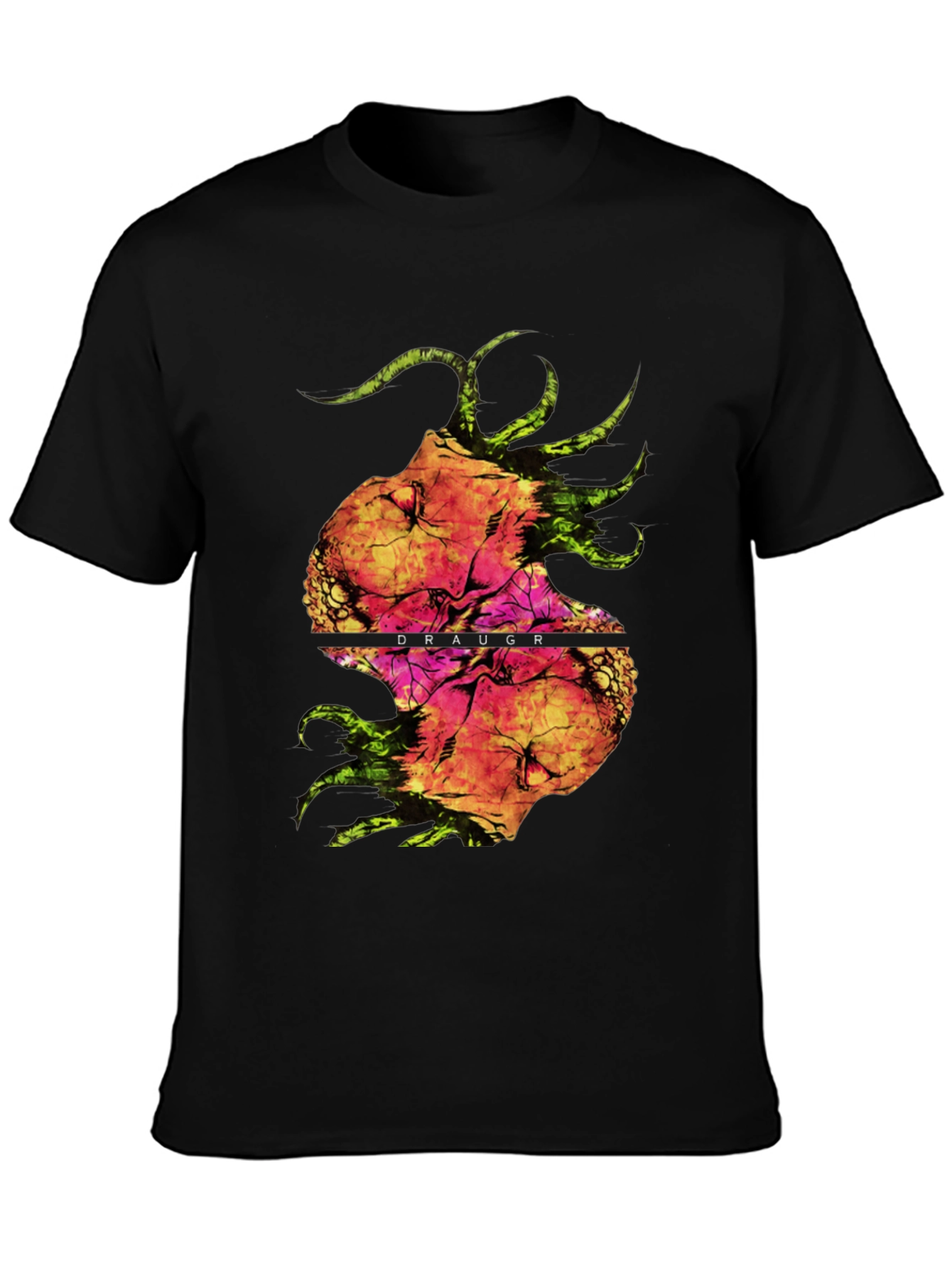 Draugr Graphic Print Black T-Shirt