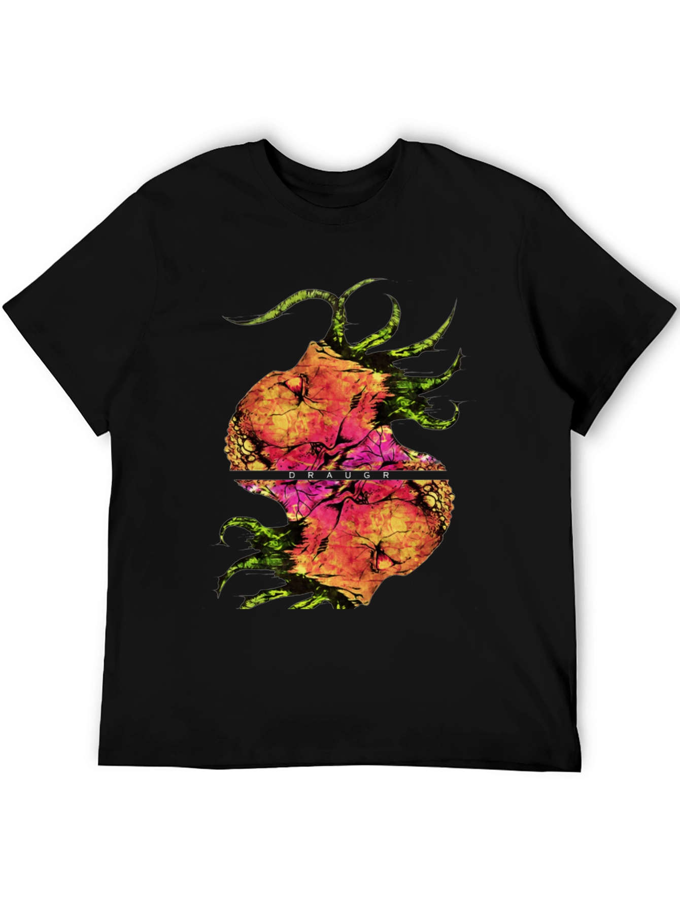 Draugr Graphic Print Black T-Shirt