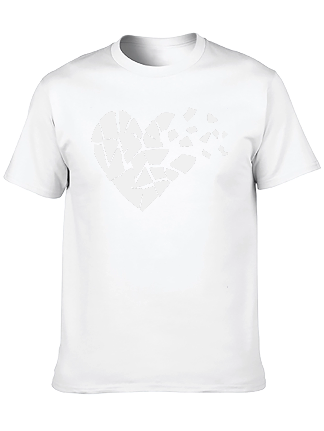Broken Heart Graphic Black T-Shirt