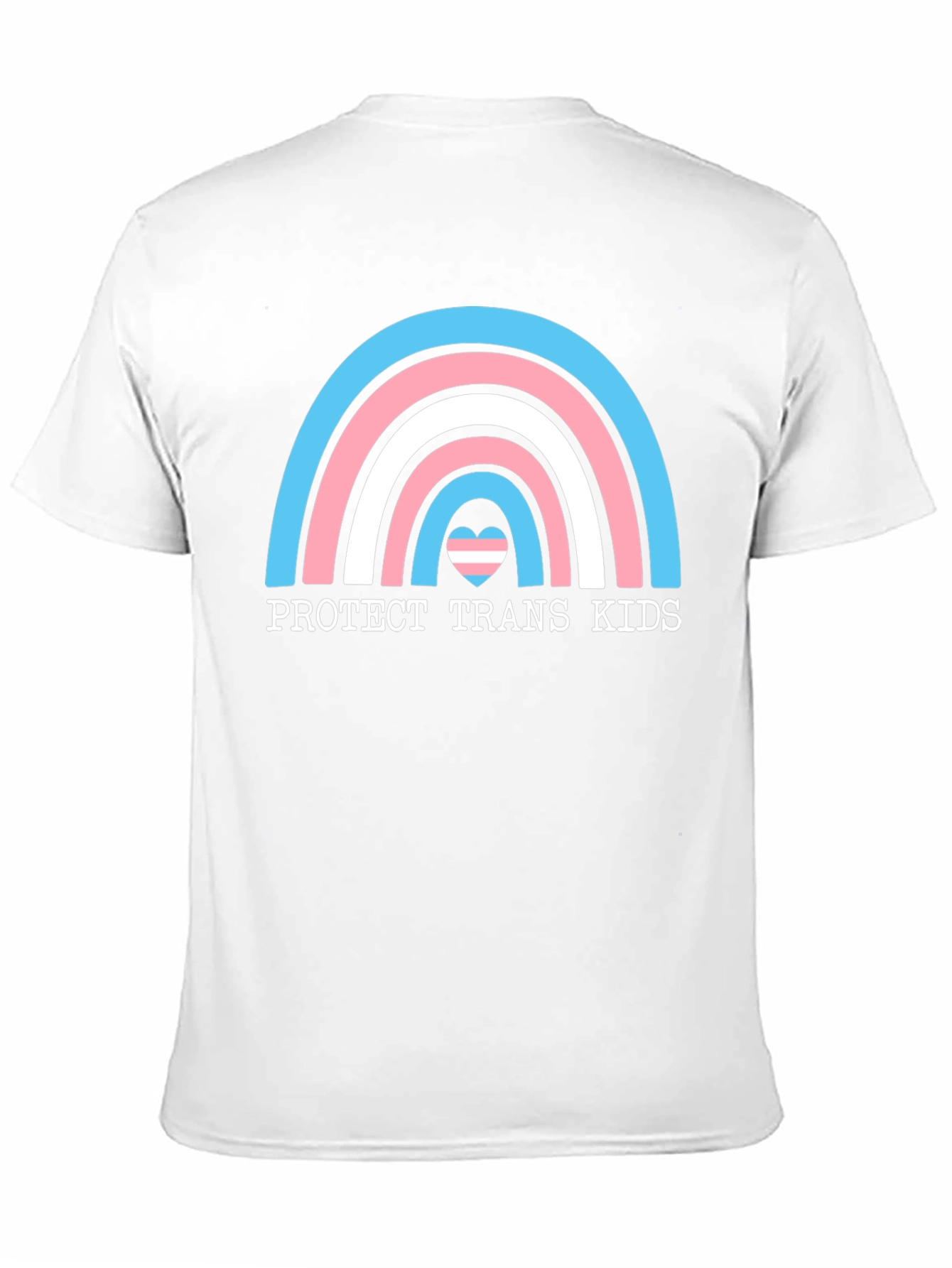 Protect Trans Kids T-Shirt - Rainbow Heart Design