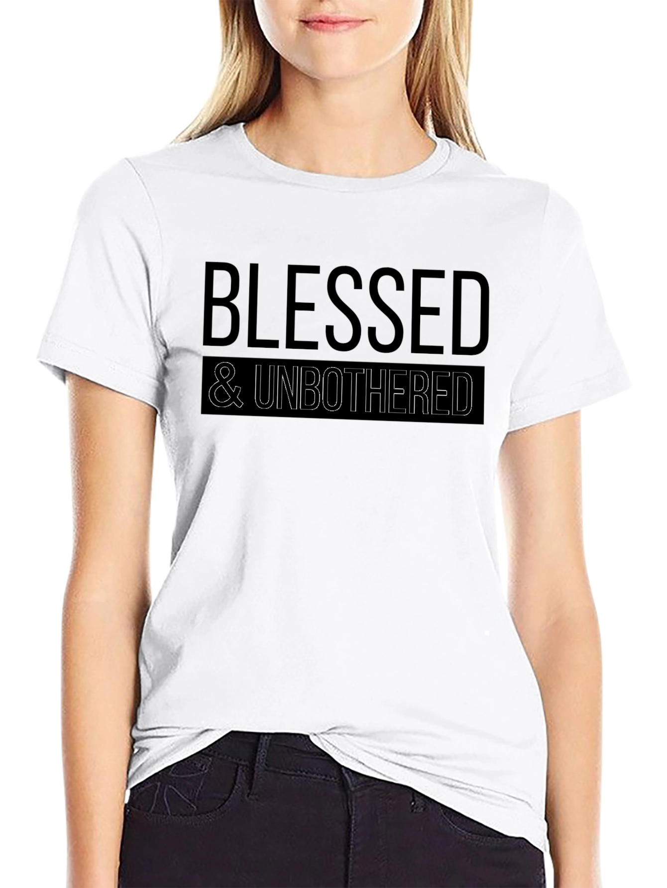 Blessed & Unbothered Black Graphic Tee