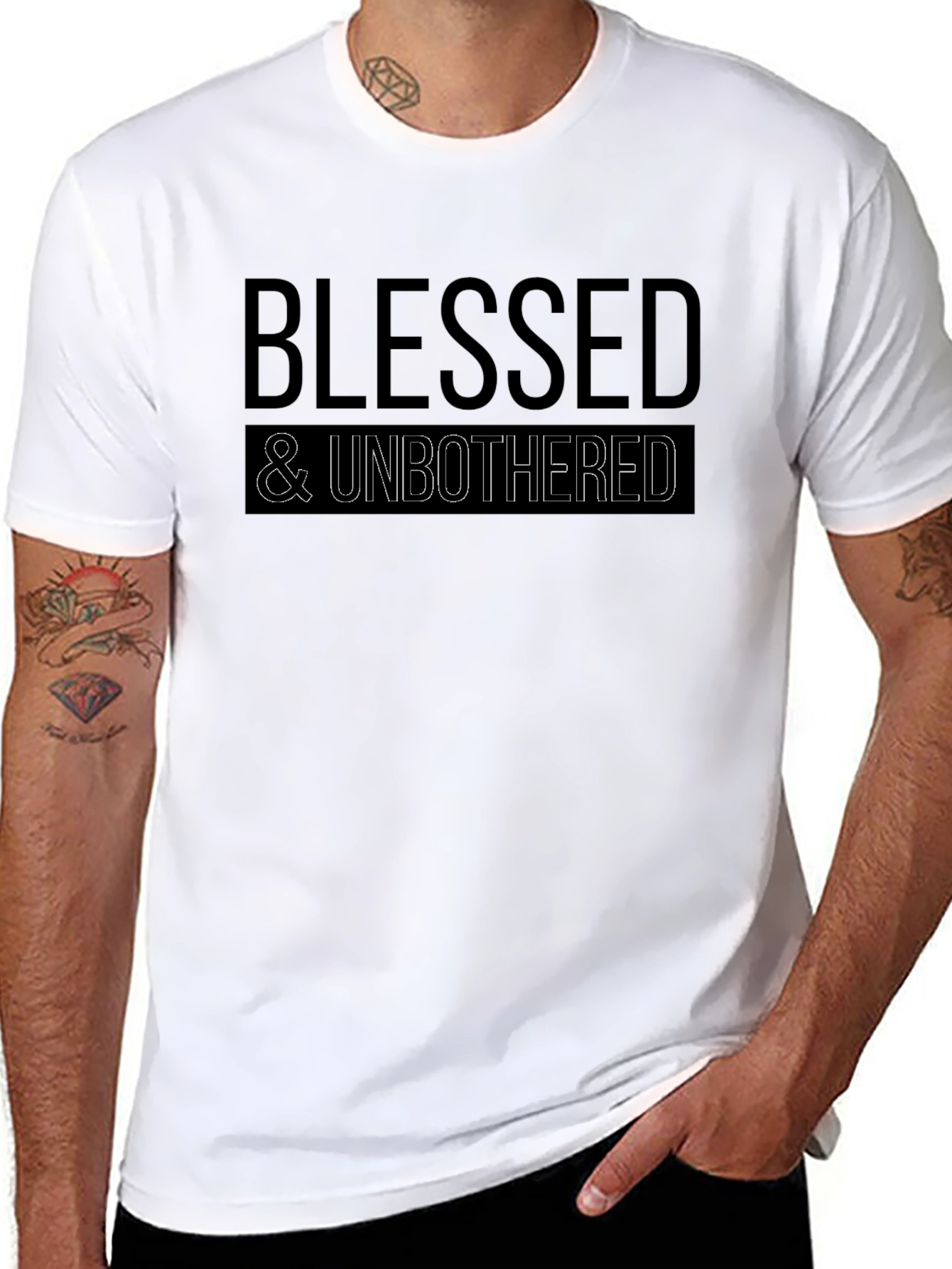 Blessed & Unbothered Black Graphic Tee