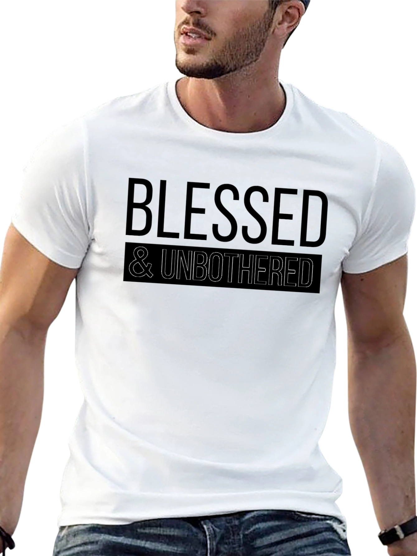 Blessed & Unbothered Black Graphic Tee