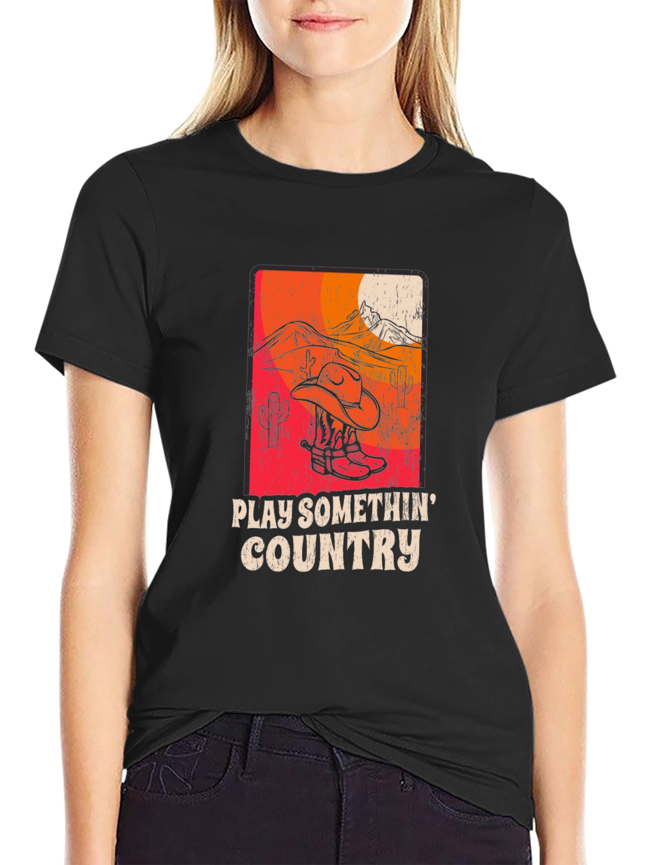 Play Somethin Country Graphic T-Shirt