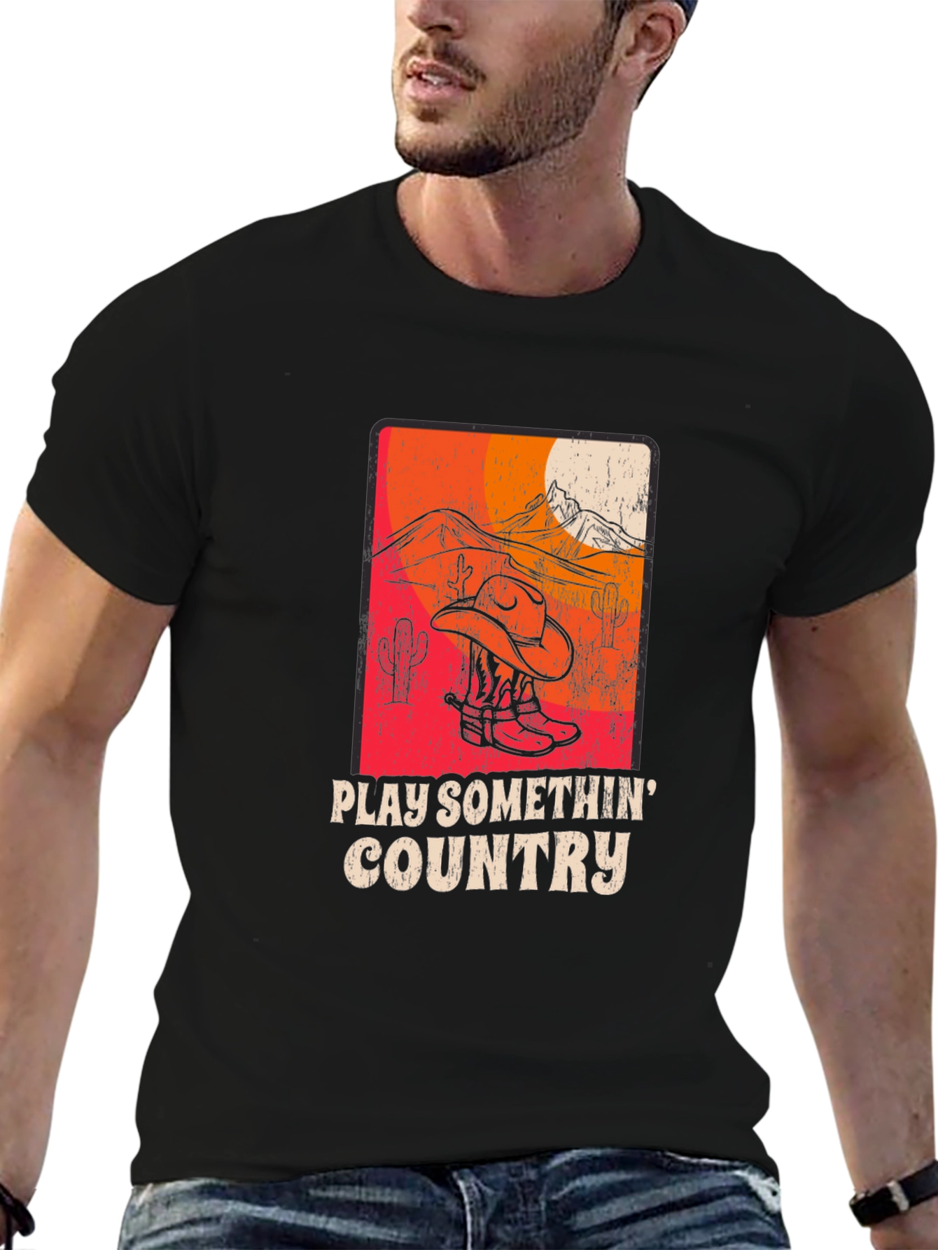 Play Somethin Country Graphic T-Shirt