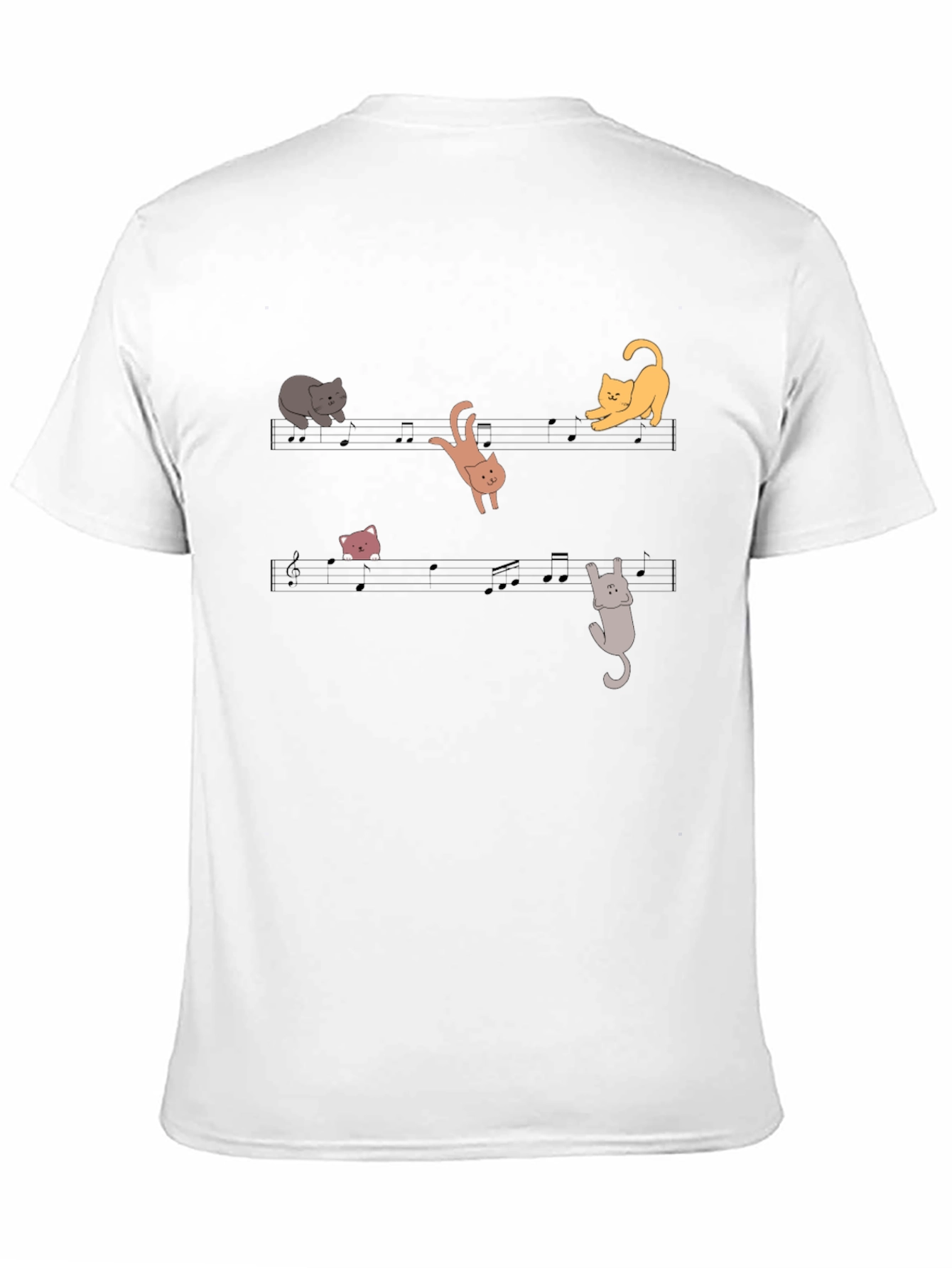 Musical Cats T-Shirt - Black Cotton Tee