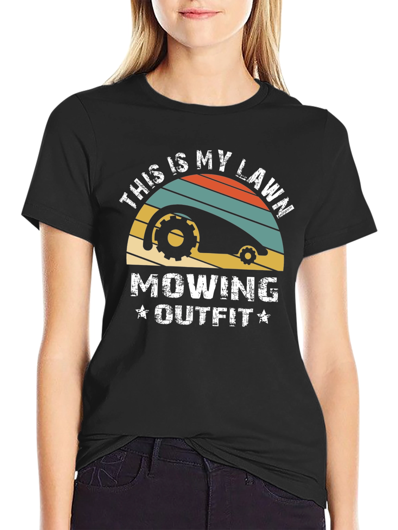 Lawn Mowing Outfit T-Shirt: Perfect for Gardening Enthusiasts