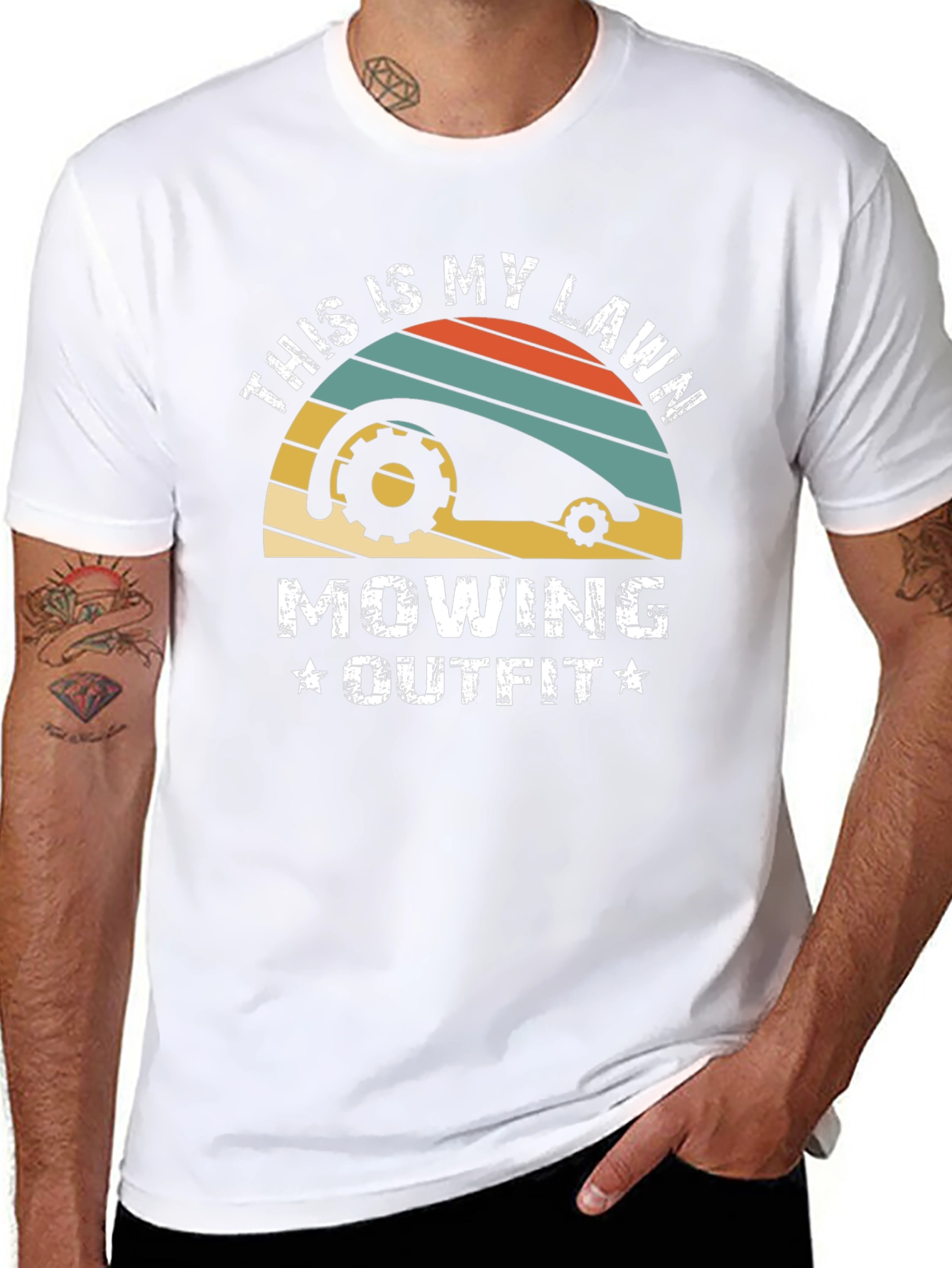 Lawn Mowing Outfit T-Shirt: Perfect for Gardening Enthusiasts