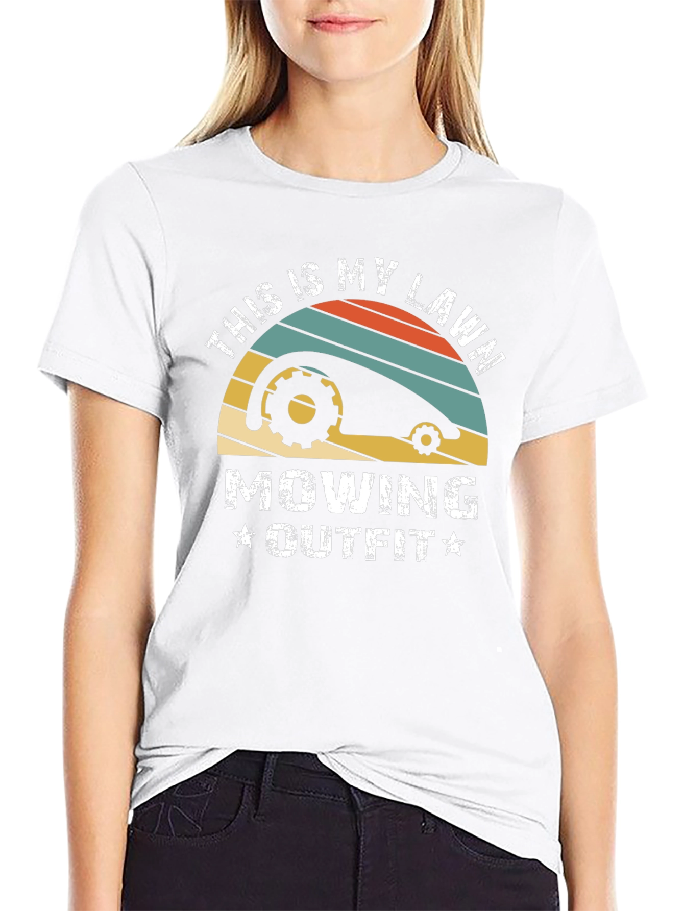 Lawn Mowing Outfit T-Shirt: Perfect for Gardening Enthusiasts