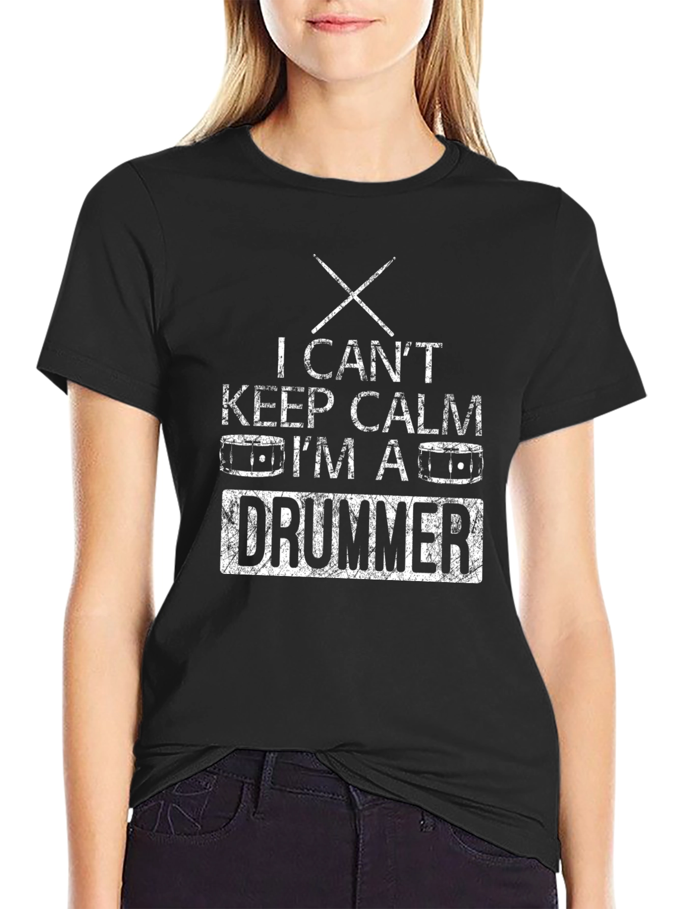 Funny Drummer T-Shirt - I Cant Keep Calm