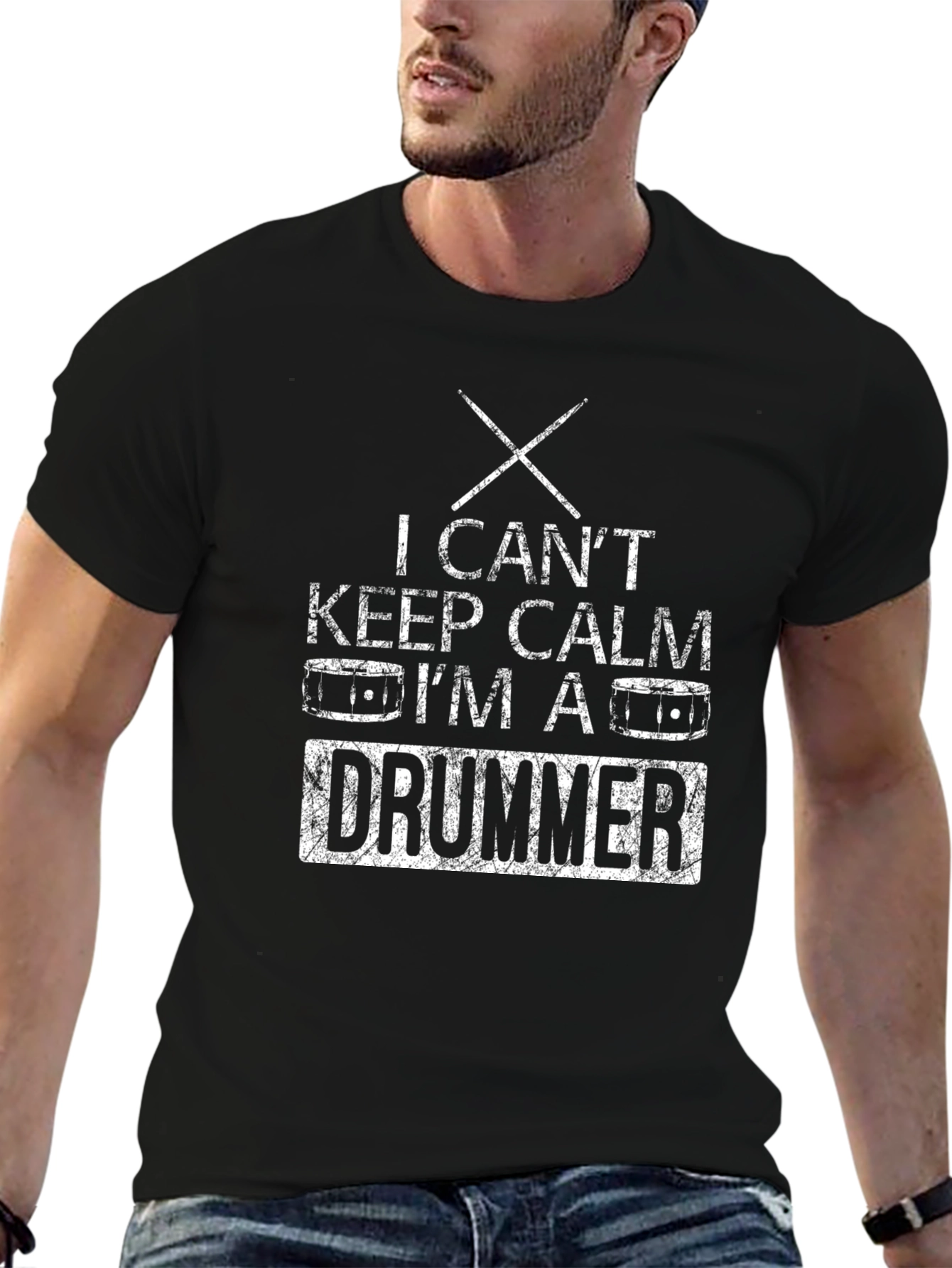 Funny Drummer T-Shirt - I Cant Keep Calm
