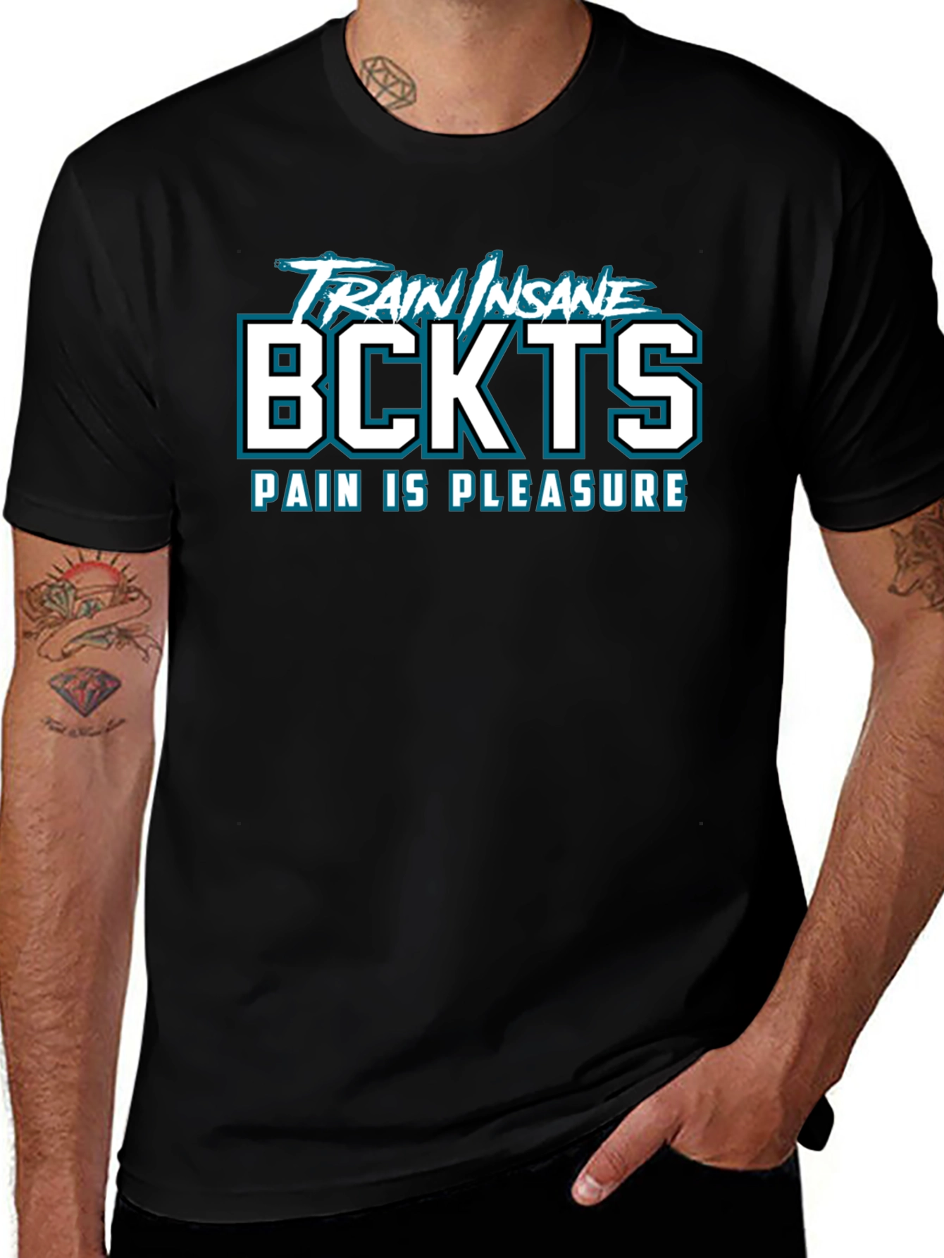 Train Insane BCKTS Black Graphic Tee