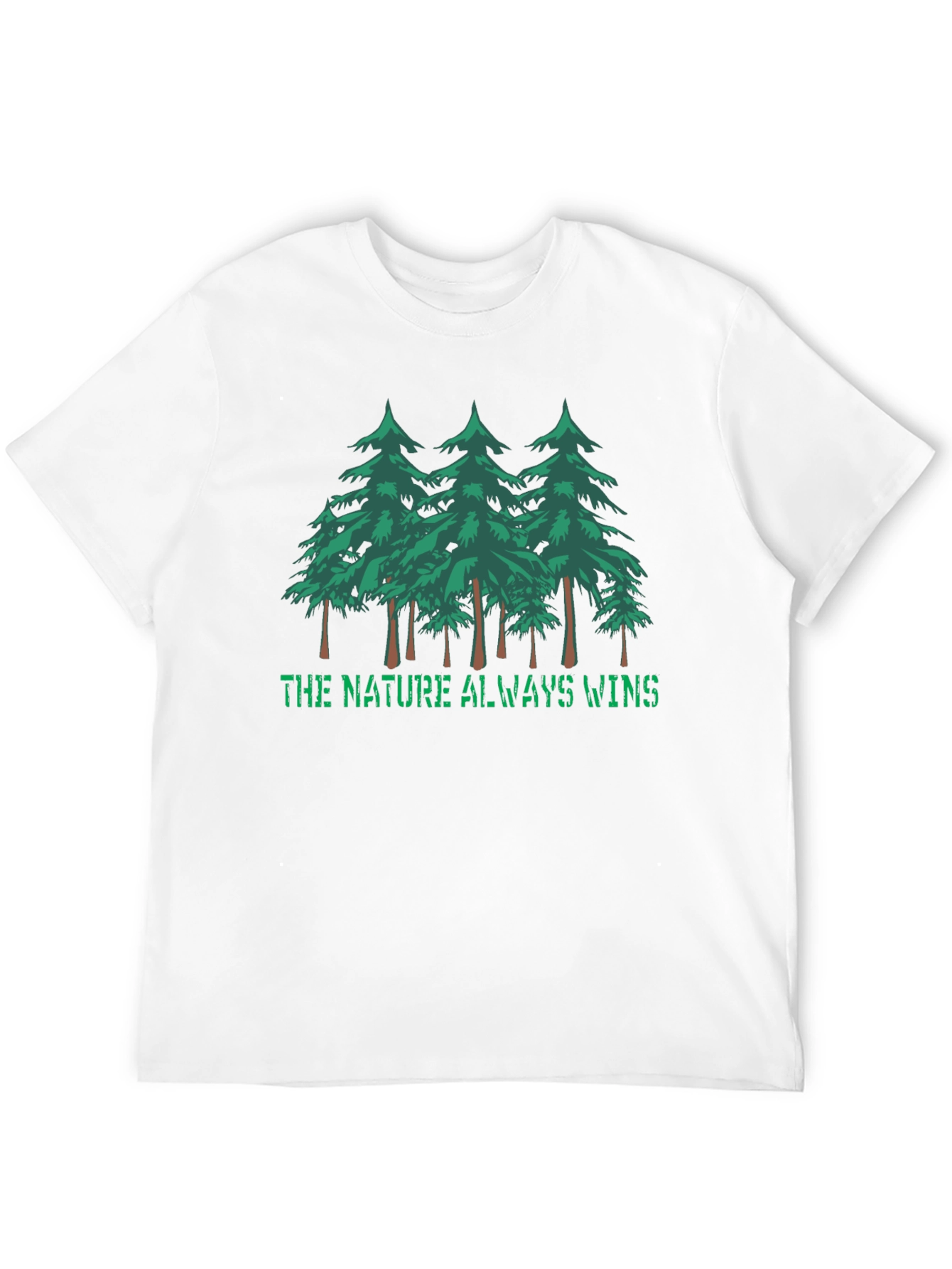 Nature Wins Black Graphic Tee