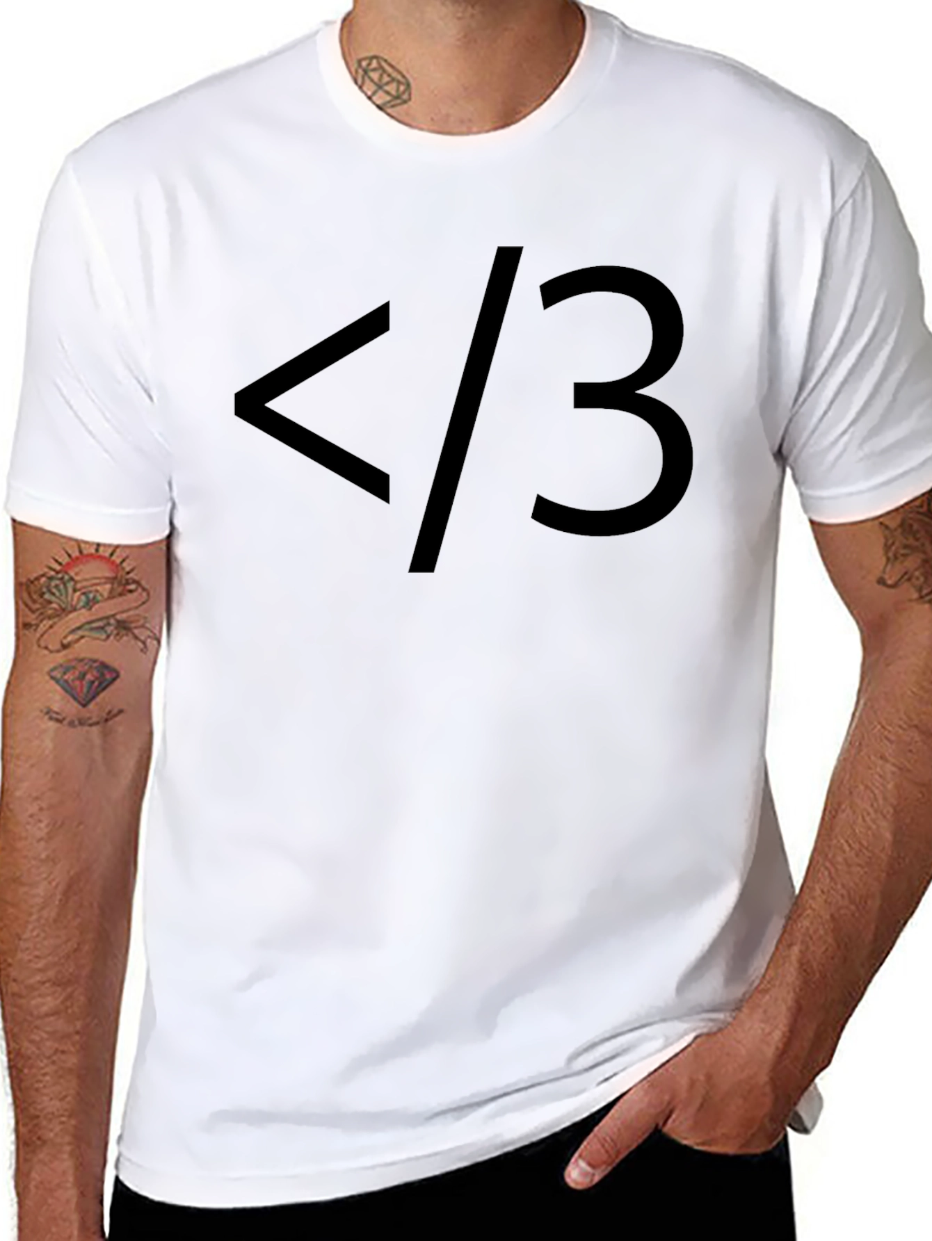 Broken Heart Black T-Shirt
