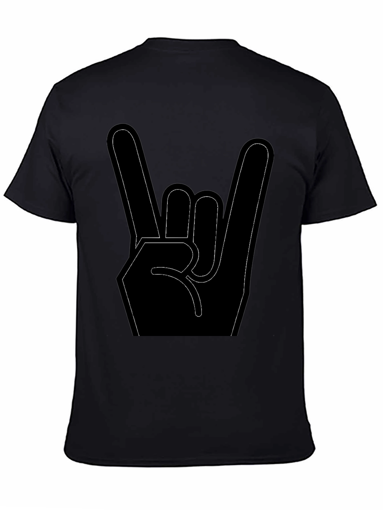 Rock On Hand Sign Graphic T-Shirt
