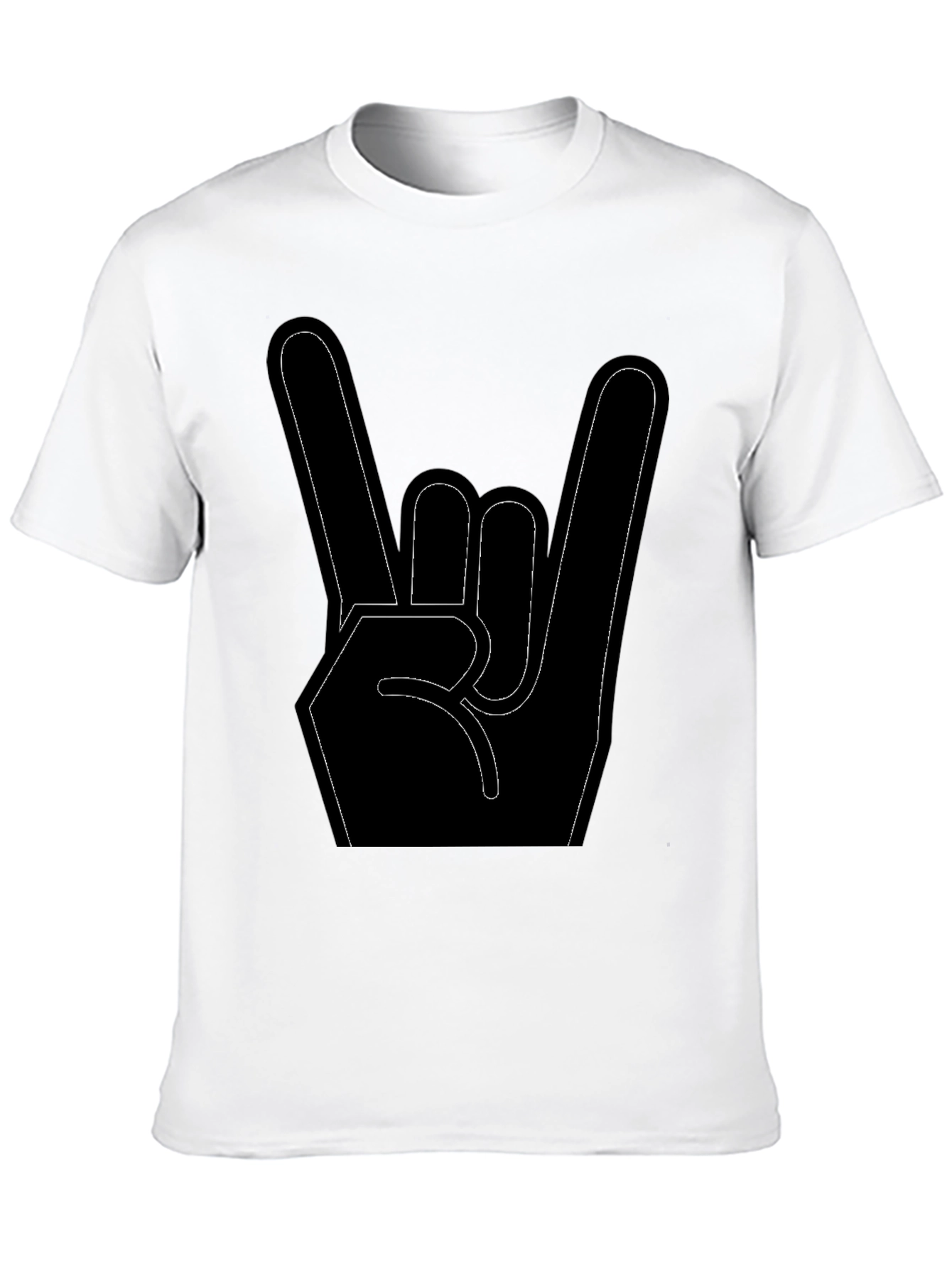 Rock On Hand Sign Graphic T-Shirt