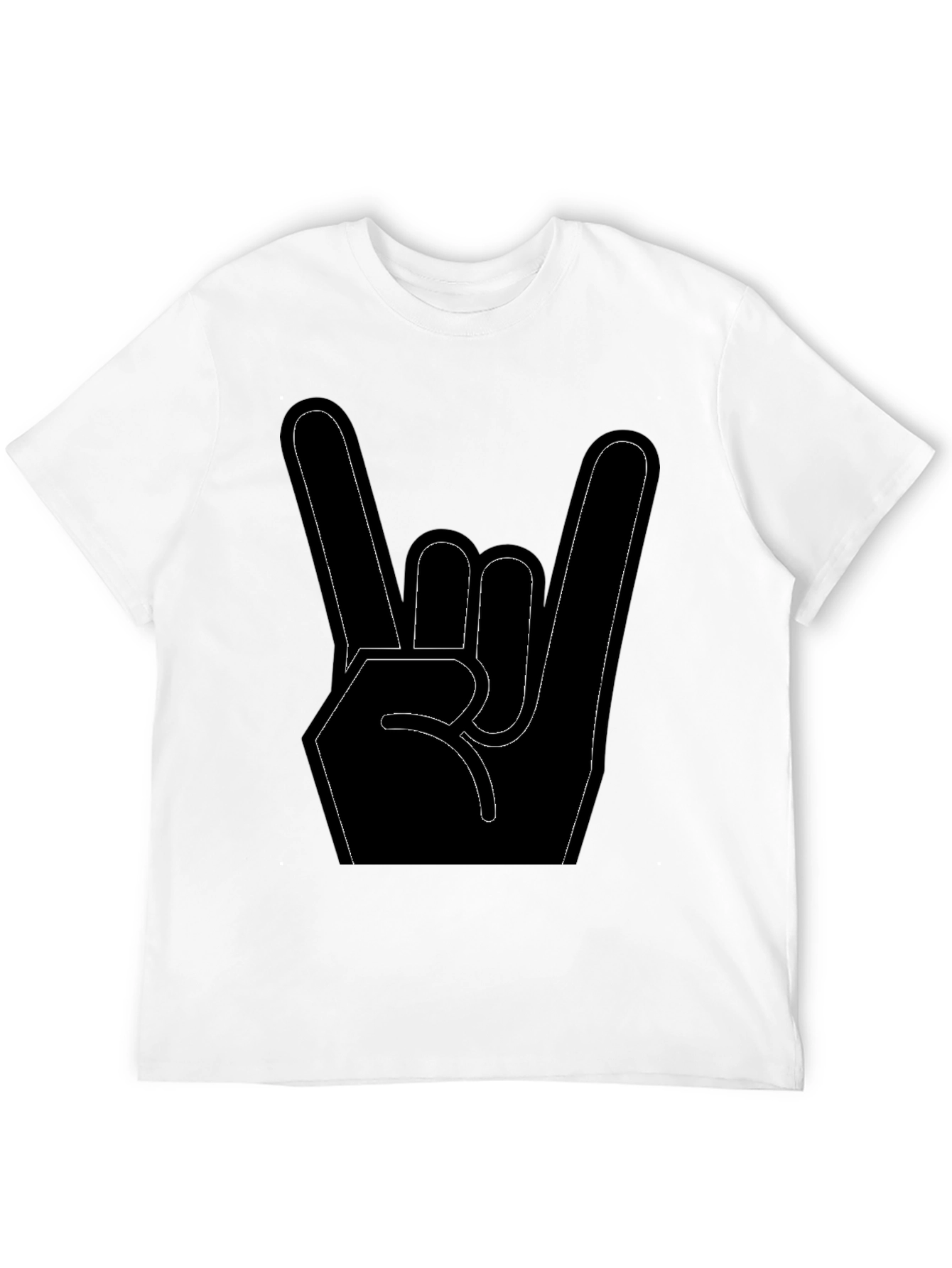 Rock On Hand Sign Graphic T-Shirt