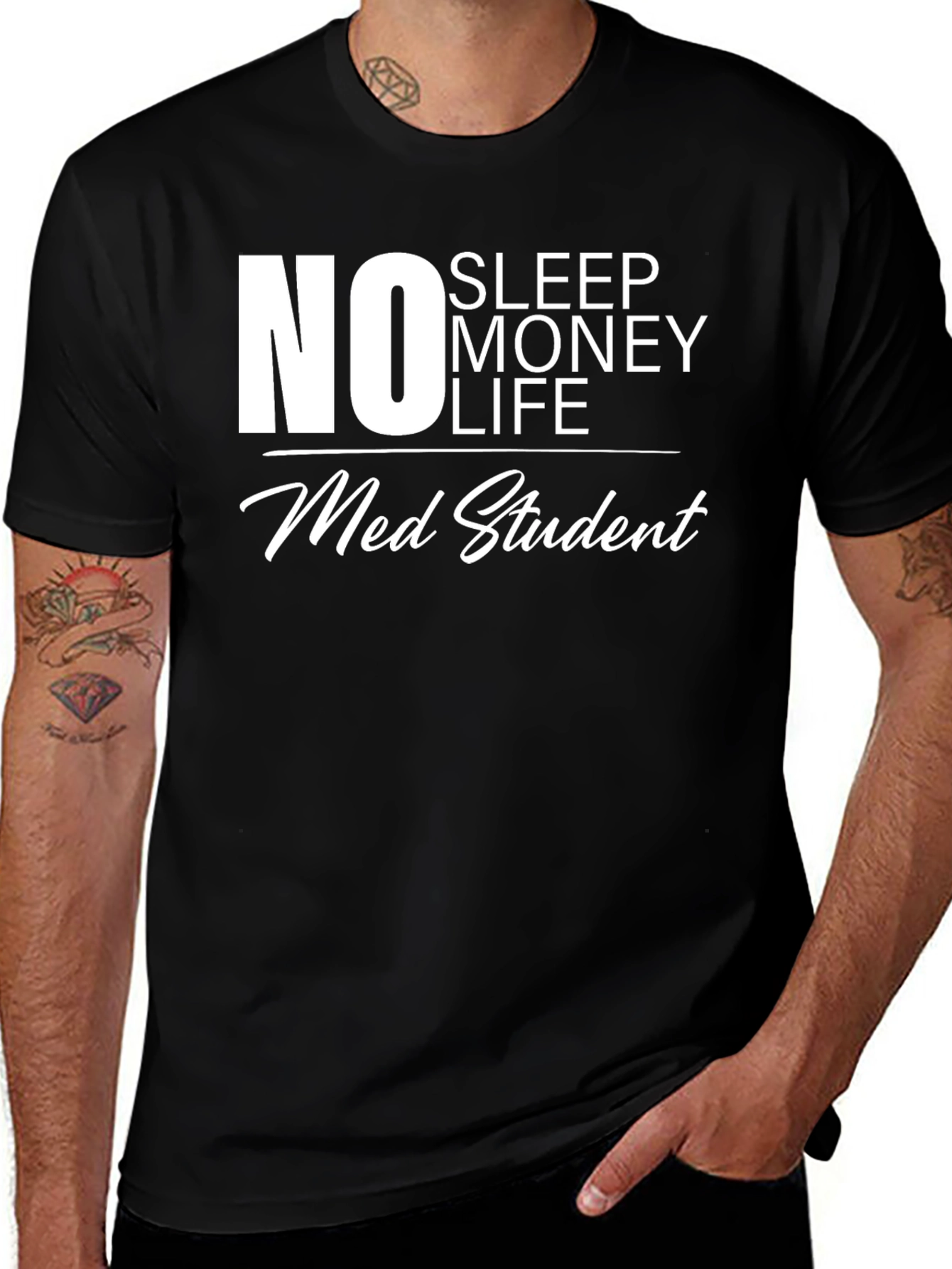 No Sleep Money Life Med Student T-Shirt