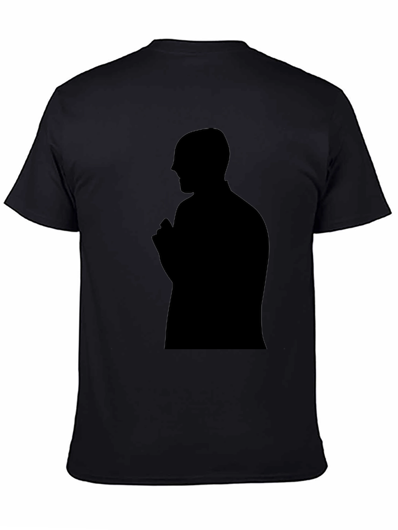 Mens Black T-Shirt - Silhouette Graphic Tee