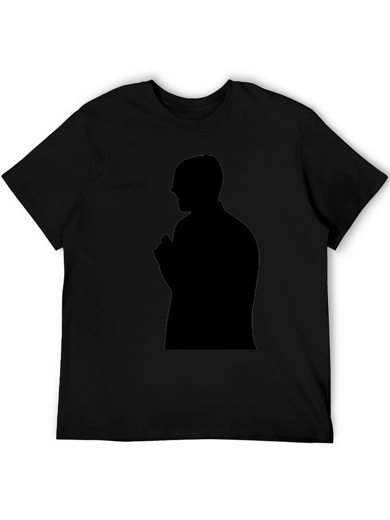 Mens Black T-Shirt - Silhouette Graphic Tee