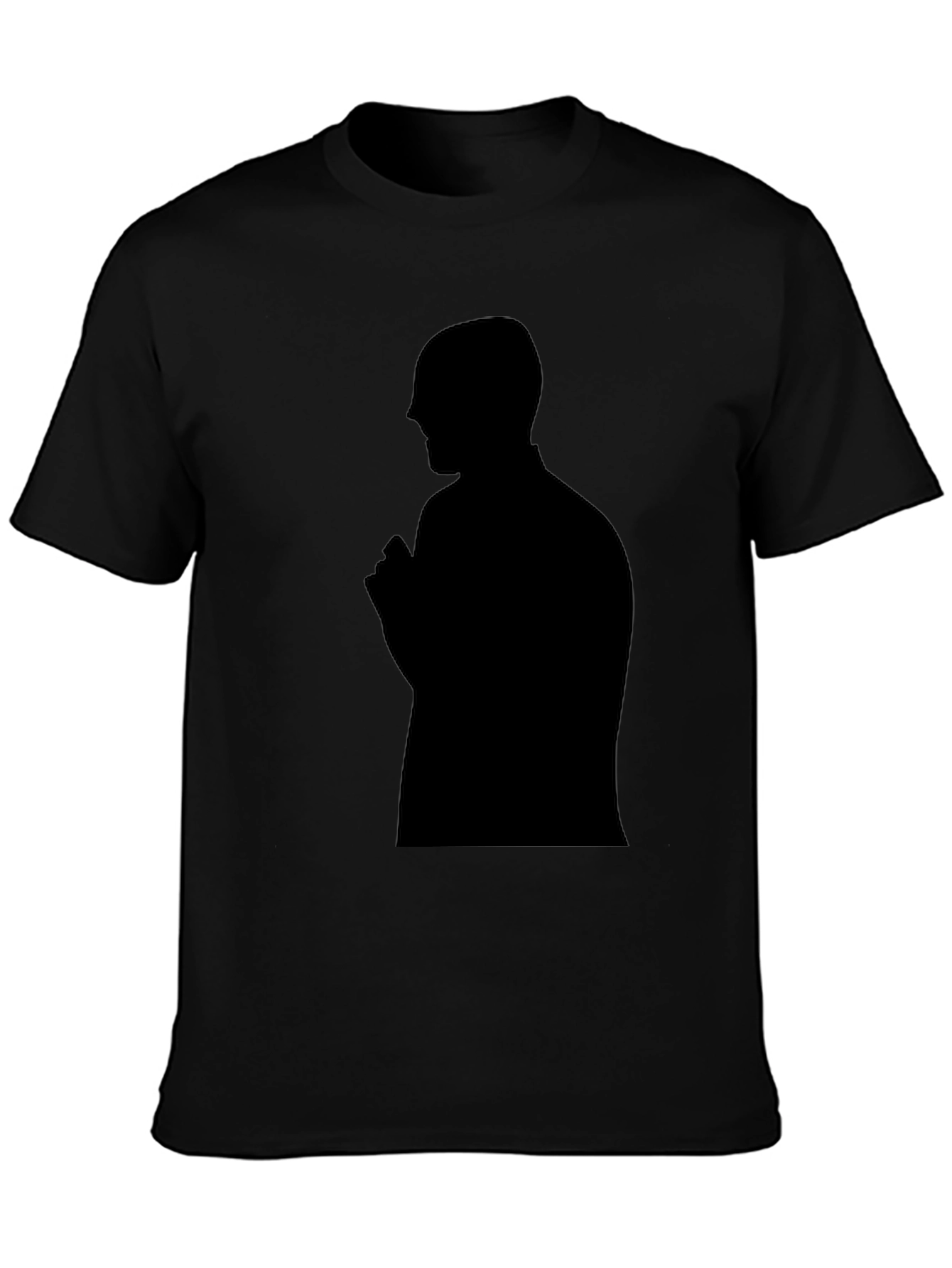 Mens Black T-Shirt - Silhouette Graphic Tee
