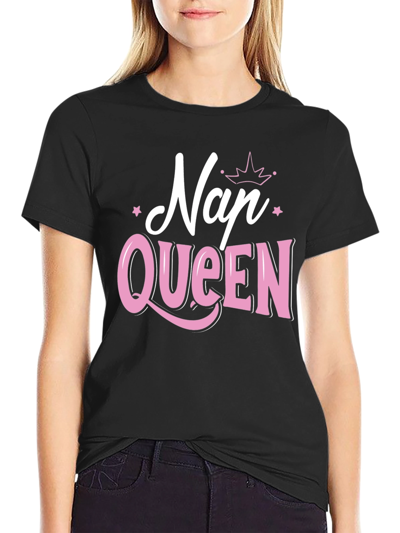 Nap Queen Black Graphic T-Shirt