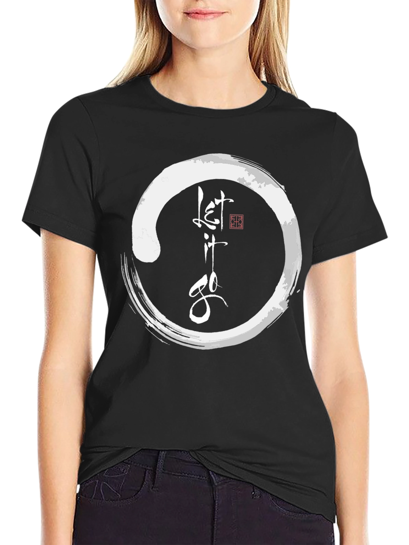 Let it Go Graphic Tee - Zen Circle T-Shirt