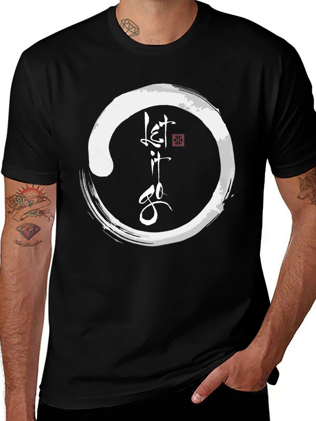 Let it Go Graphic Tee - Zen Circle T-Shirt