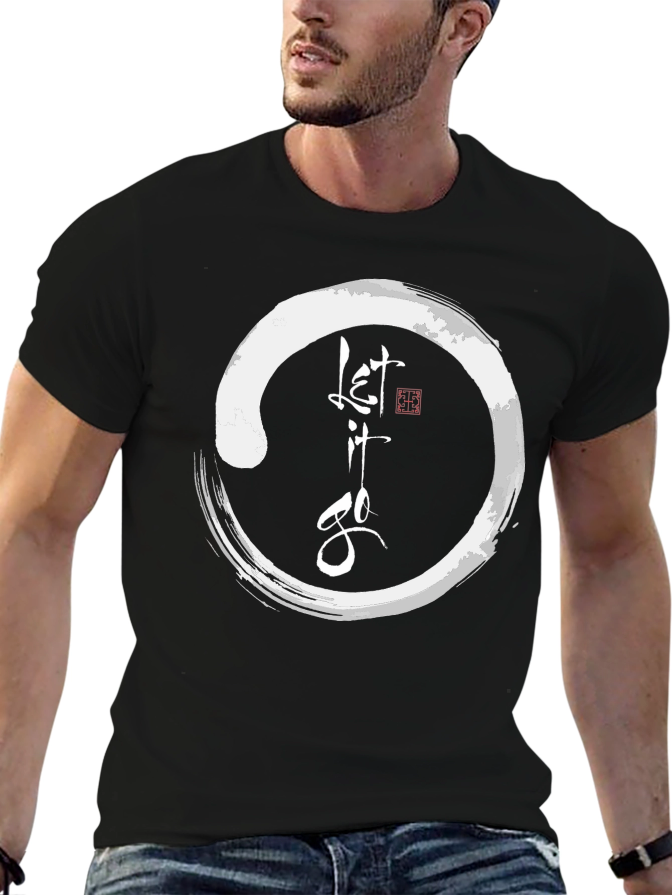 Let it Go Graphic Tee - Zen Circle T-Shirt